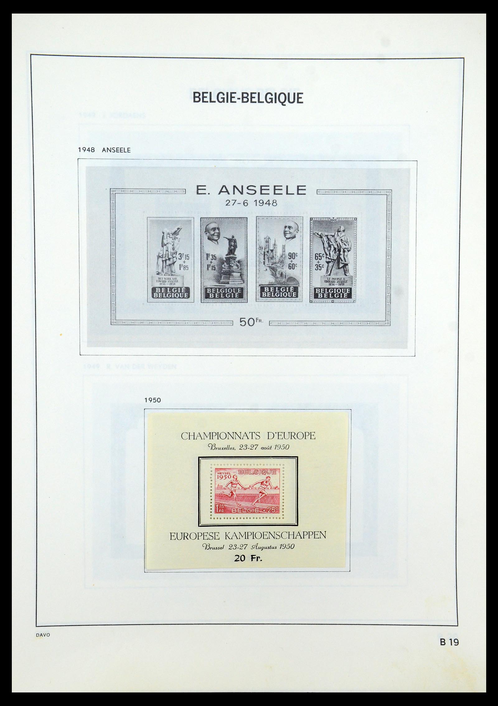 35536 076 - Postzegelverzameling 35536 België 1849-1970.