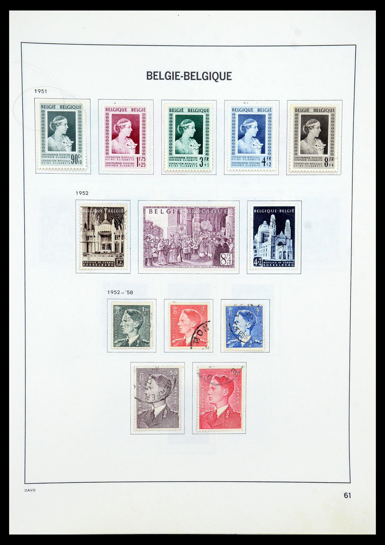 35536 079 - Postzegelverzameling 35536 België 1849-1970.