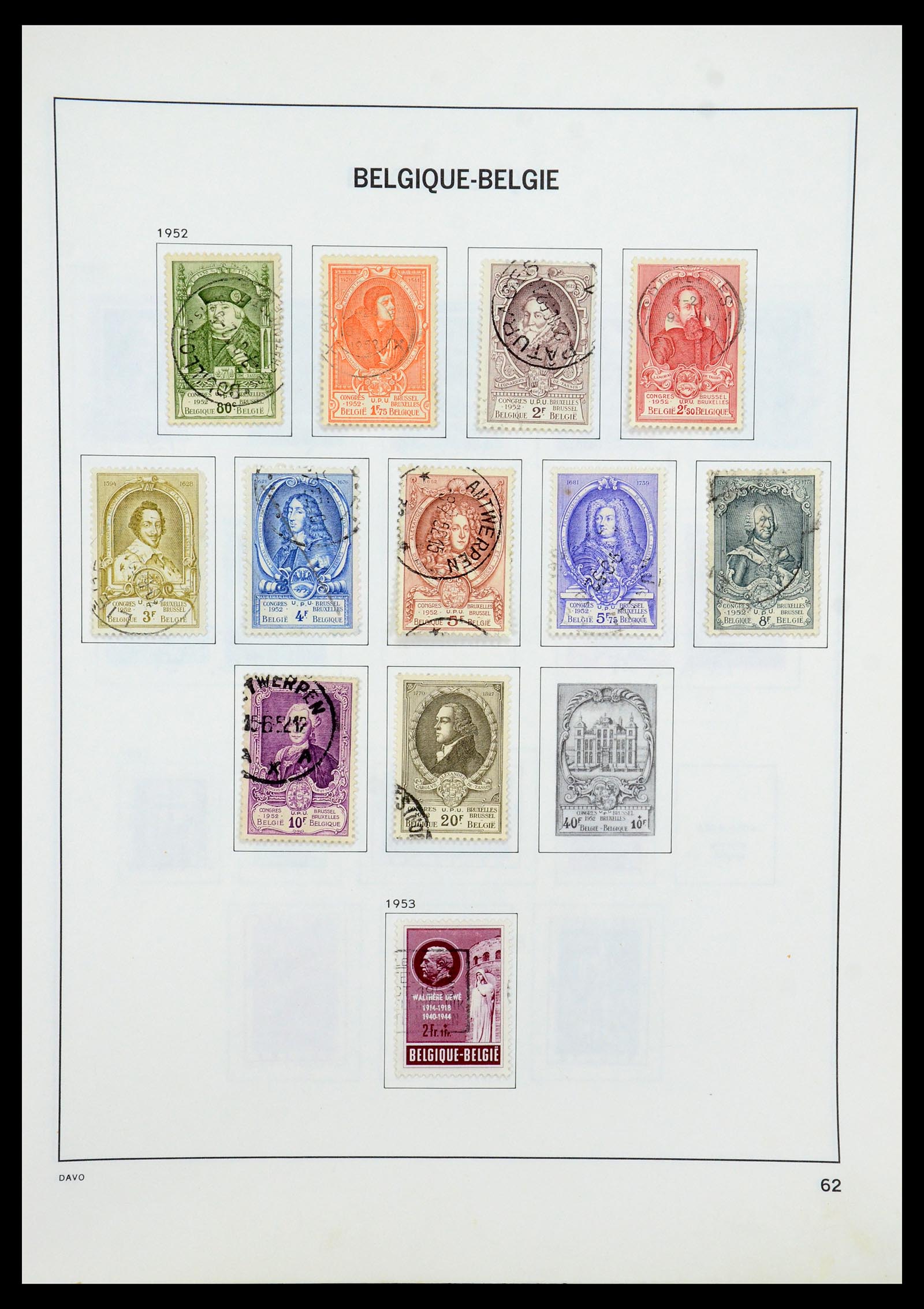 35536 080 - Postzegelverzameling 35536 België 1849-1970.