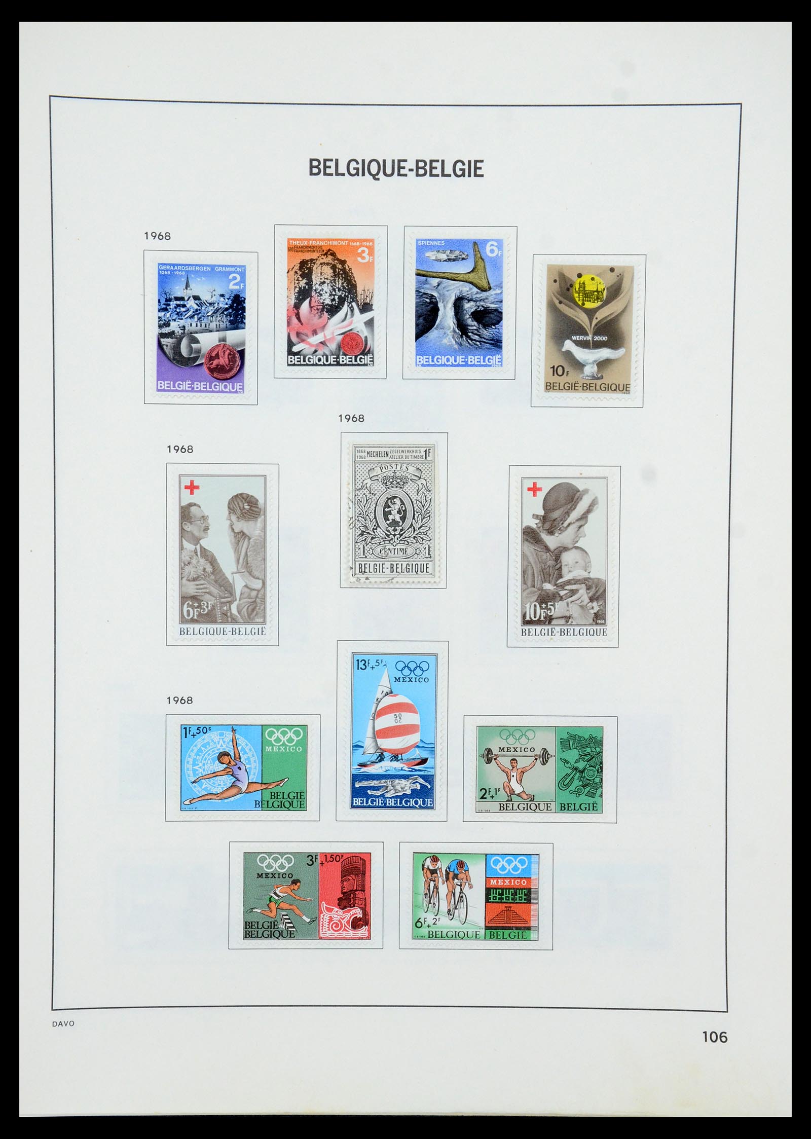 35536 133 - Postzegelverzameling 35536 België 1849-1970.