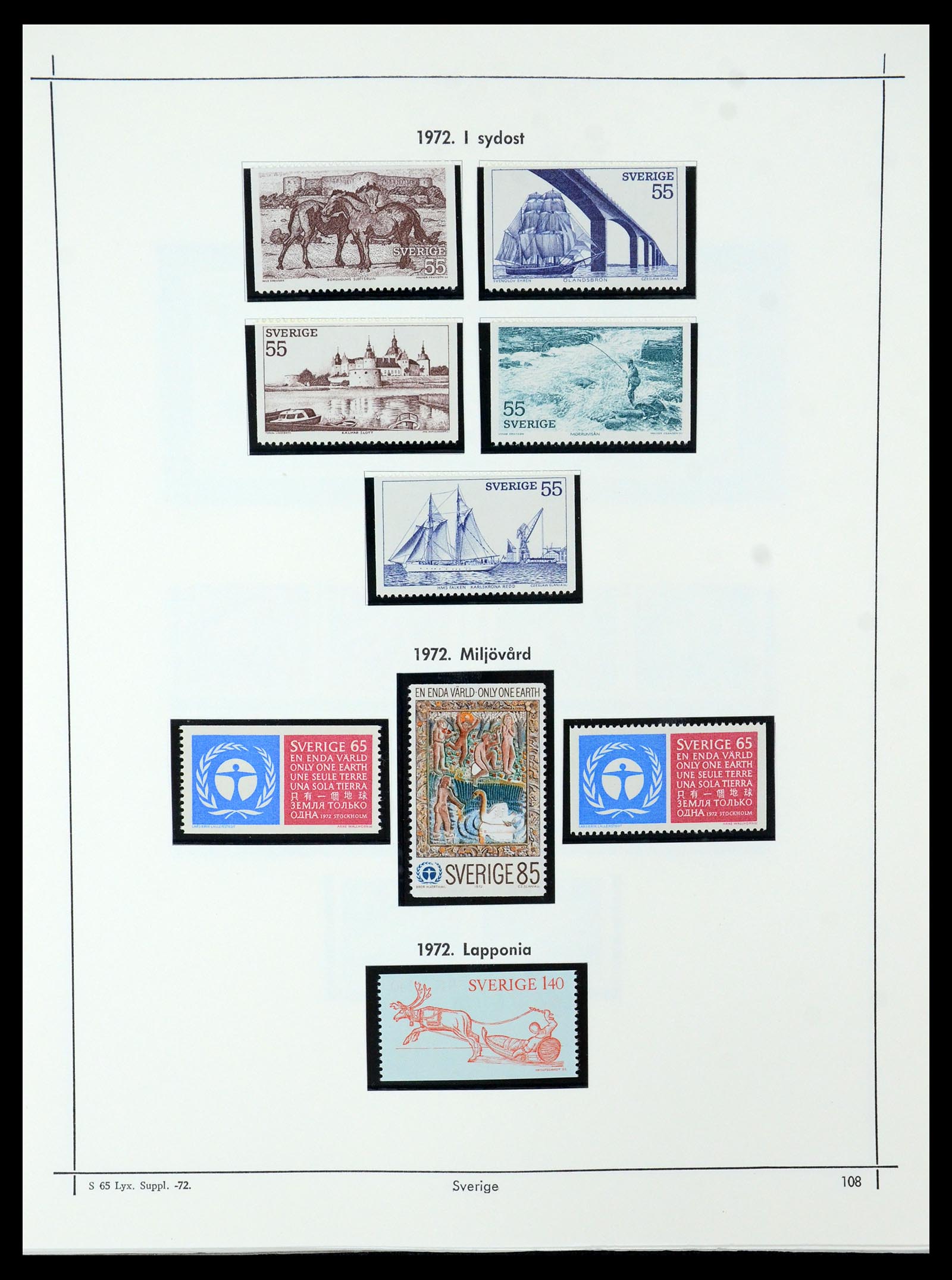 35564 103 - Postzegelverzameling 35564 Zweden 1855-2001.