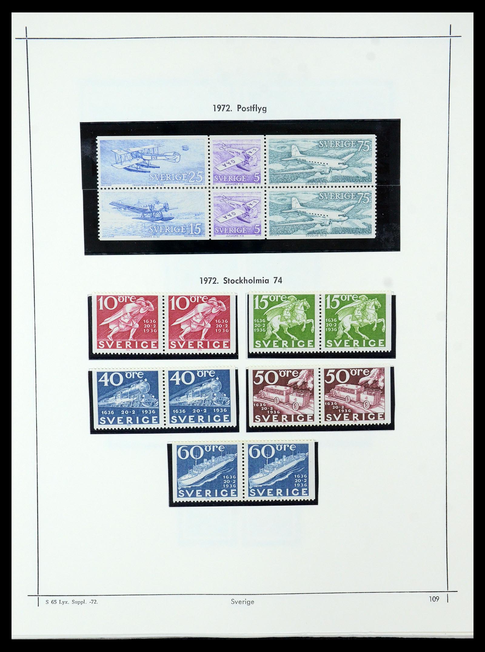 35564 104 - Postzegelverzameling 35564 Zweden 1855-2001.