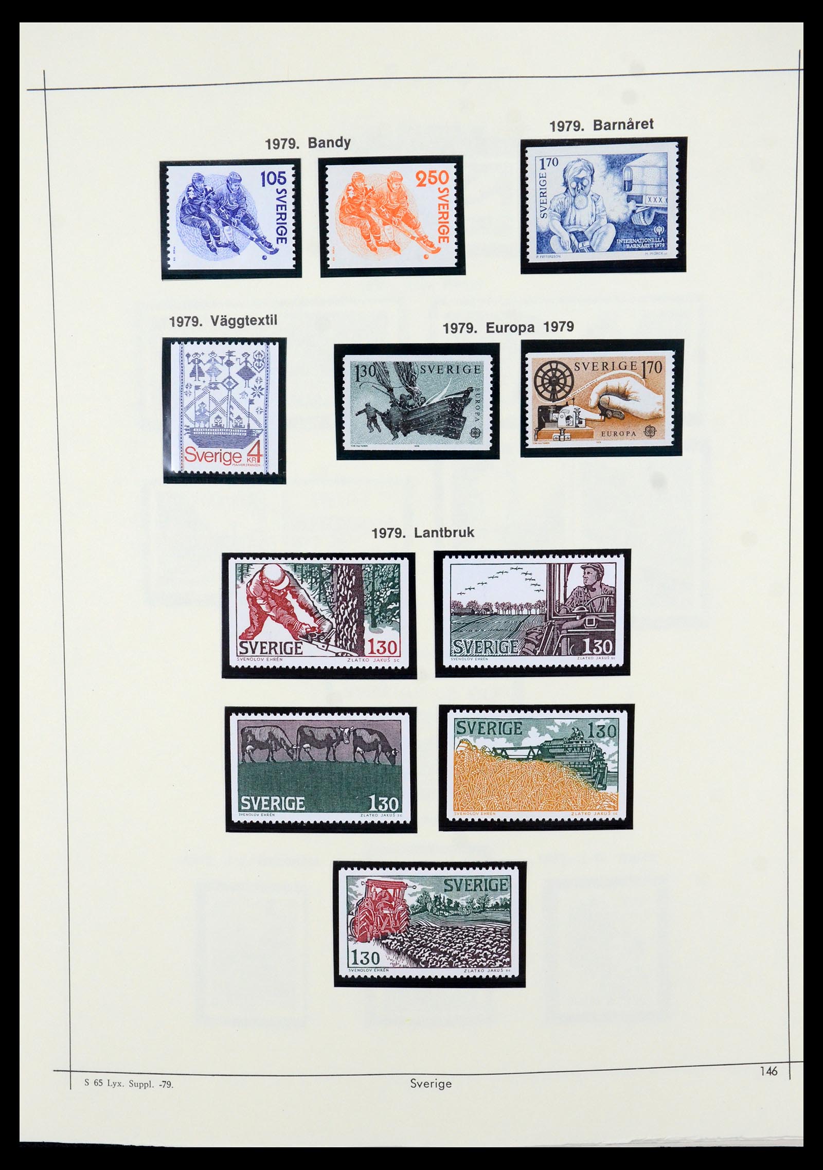 35564 142 - Postzegelverzameling 35564 Zweden 1855-2001.