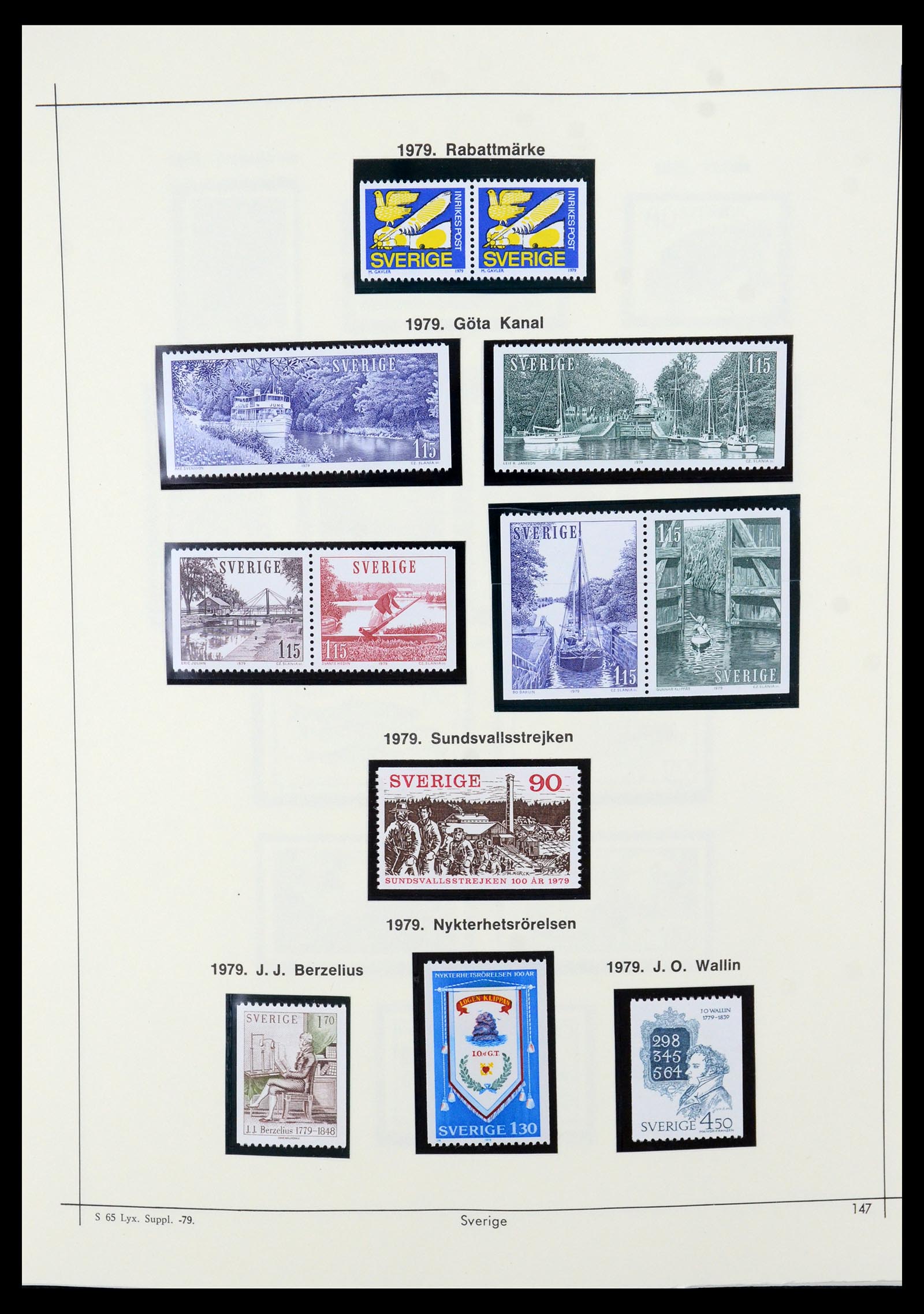 35564 143 - Postzegelverzameling 35564 Zweden 1855-2001.