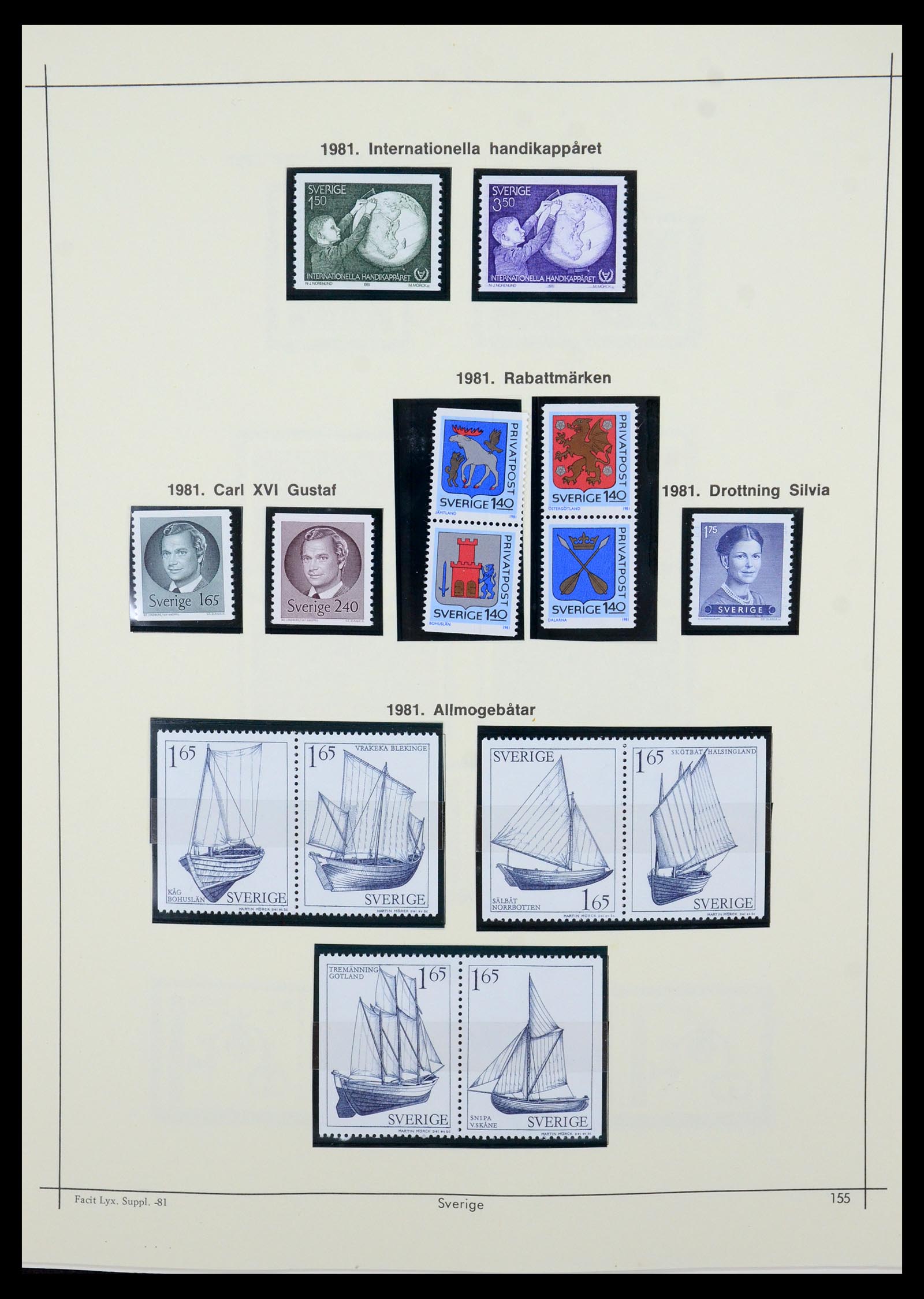 35564 151 - Postzegelverzameling 35564 Zweden 1855-2001.