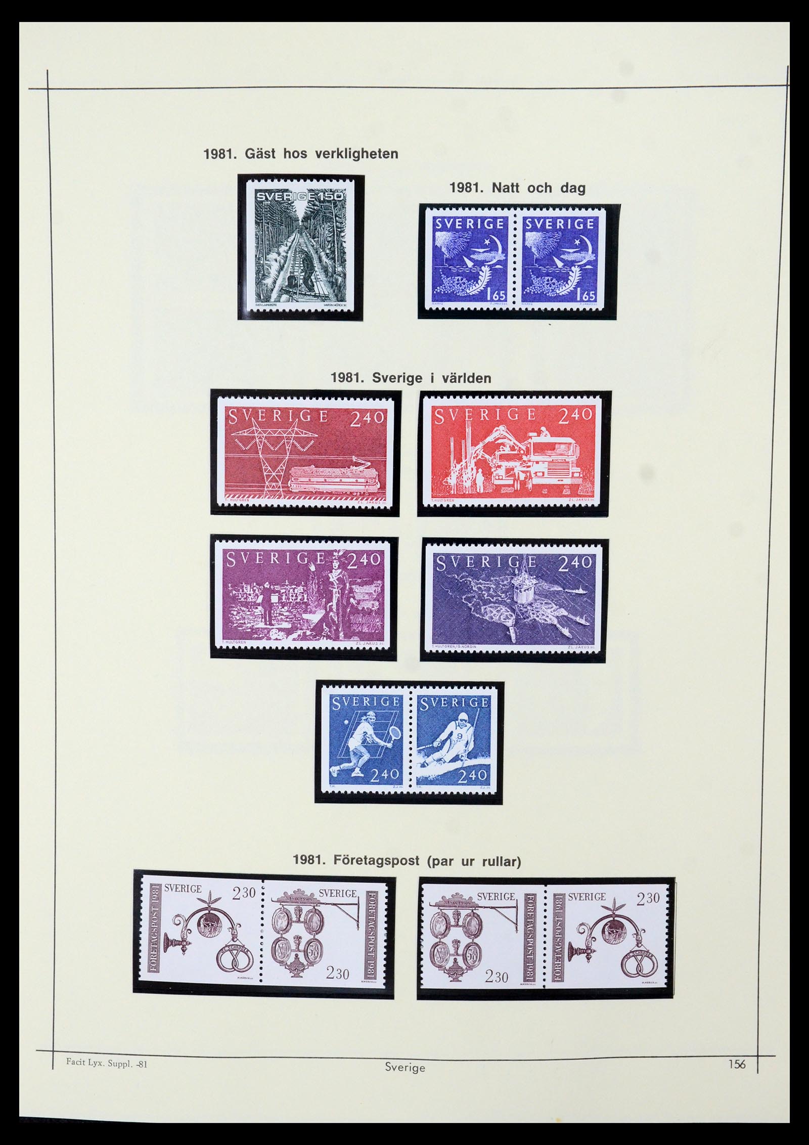 35564 152 - Postzegelverzameling 35564 Zweden 1855-2001.