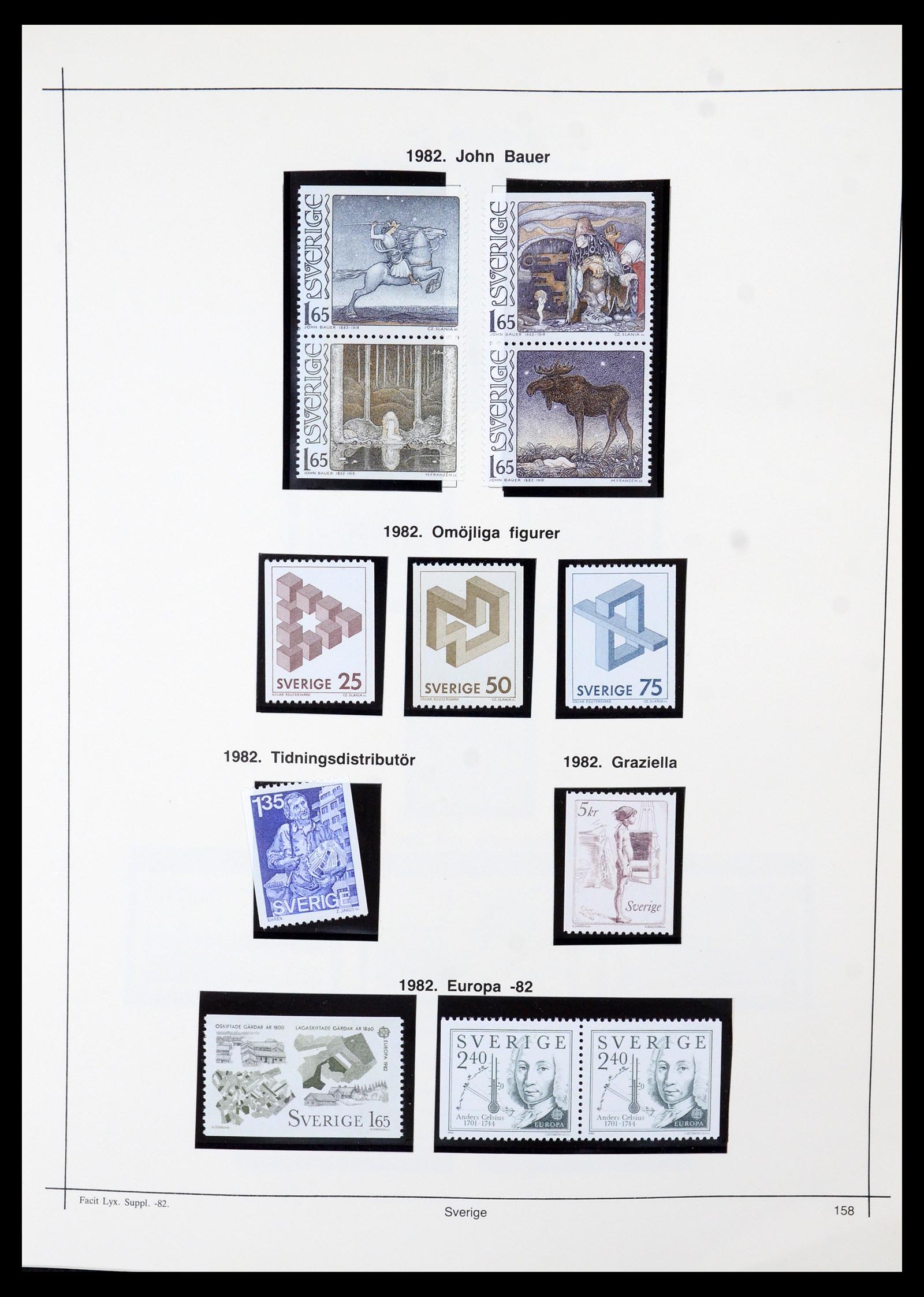 35564 154 - Postzegelverzameling 35564 Zweden 1855-2001.