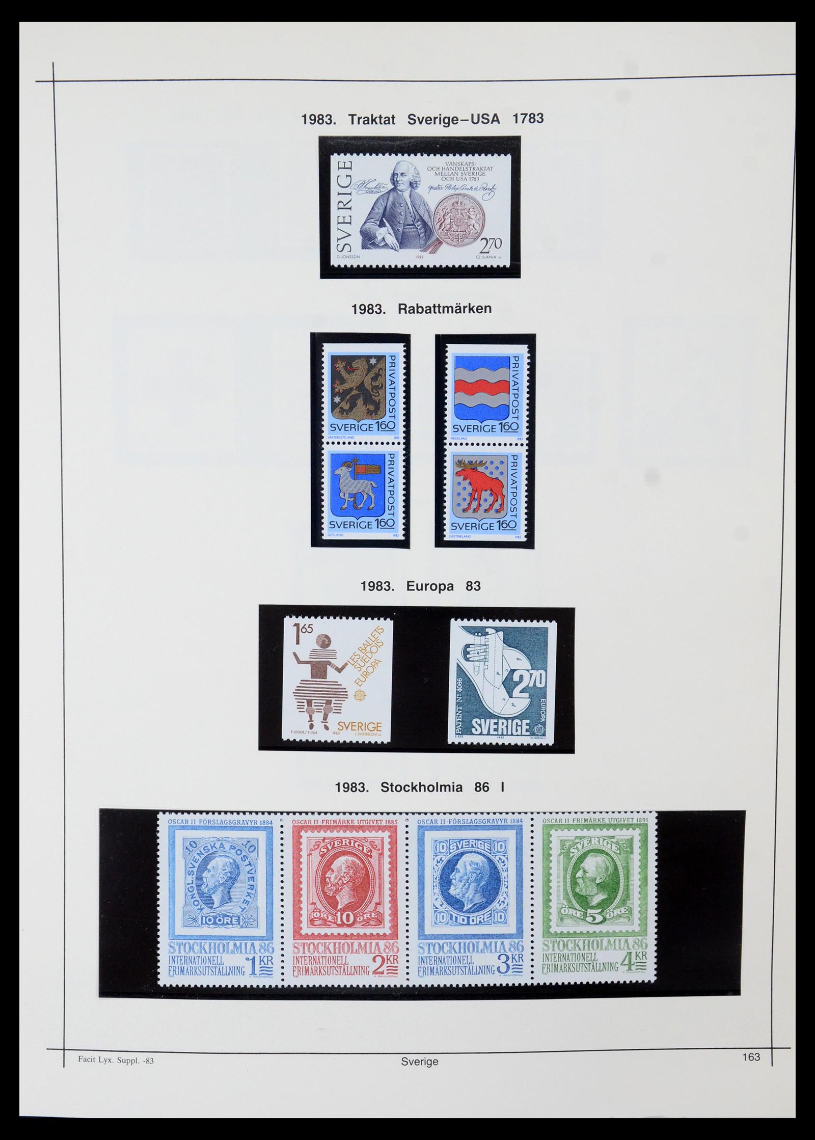 35564 159 - Postzegelverzameling 35564 Zweden 1855-2001.