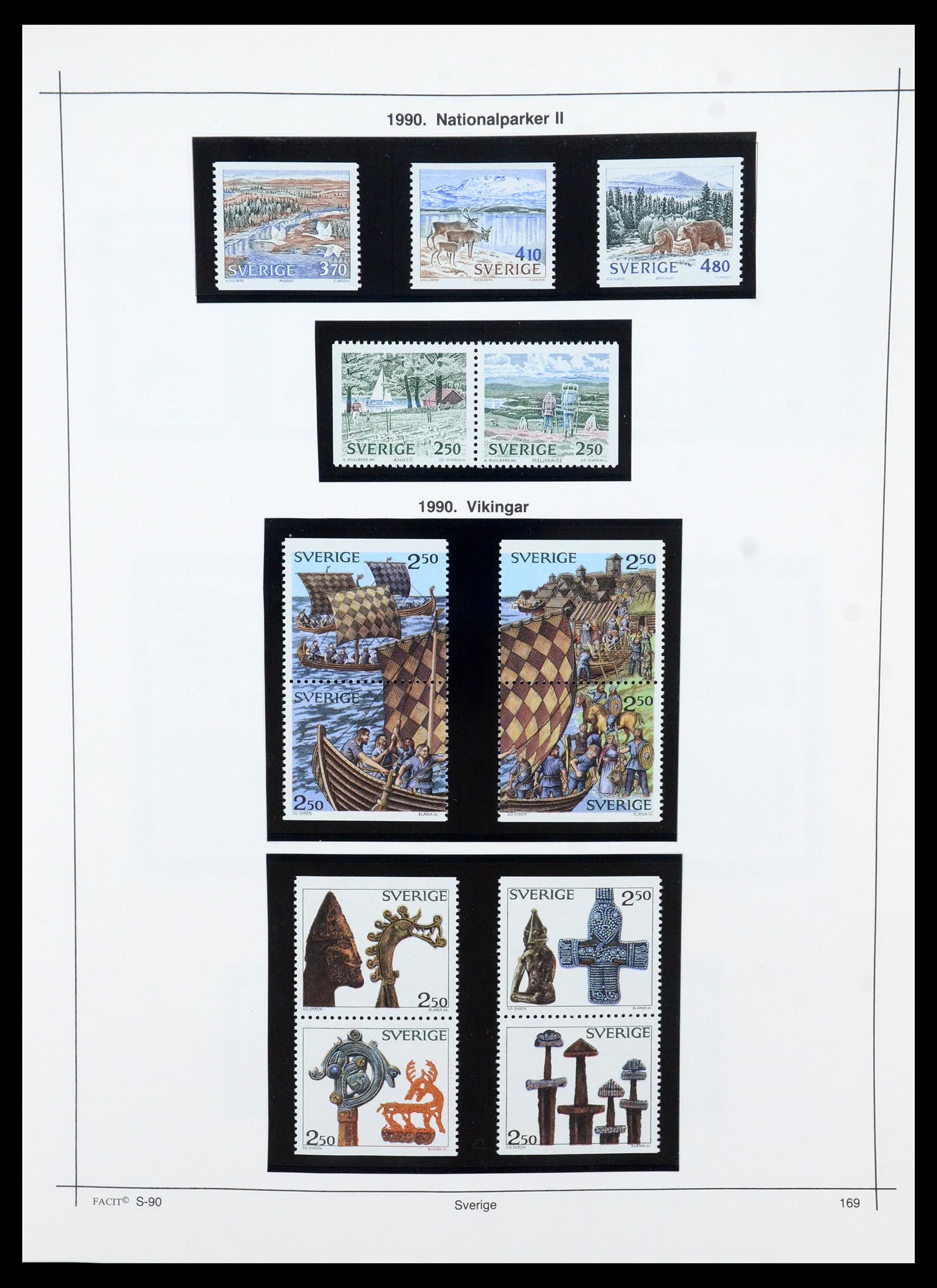 35564 193 - Postzegelverzameling 35564 Zweden 1855-2001.