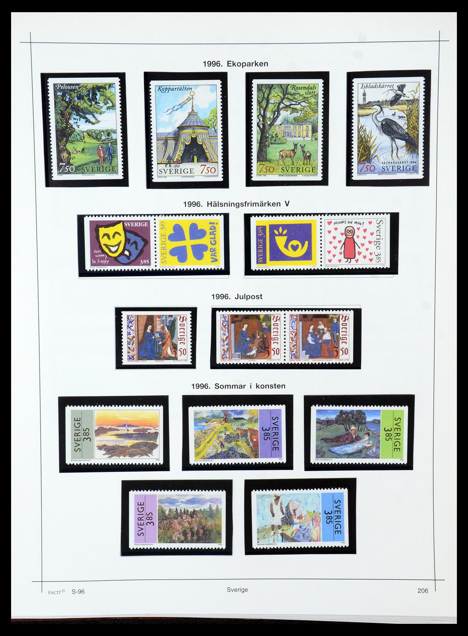 35564 230 - Postzegelverzameling 35564 Zweden 1855-2001.