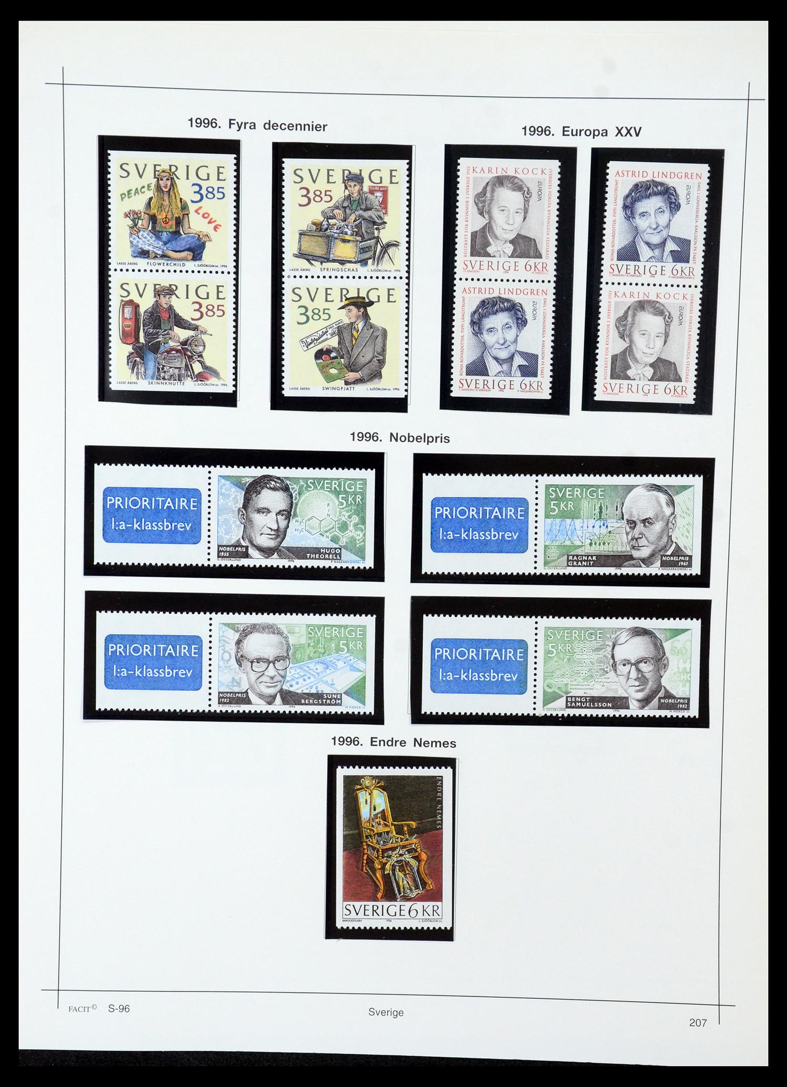 35564 231 - Postzegelverzameling 35564 Zweden 1855-2001.
