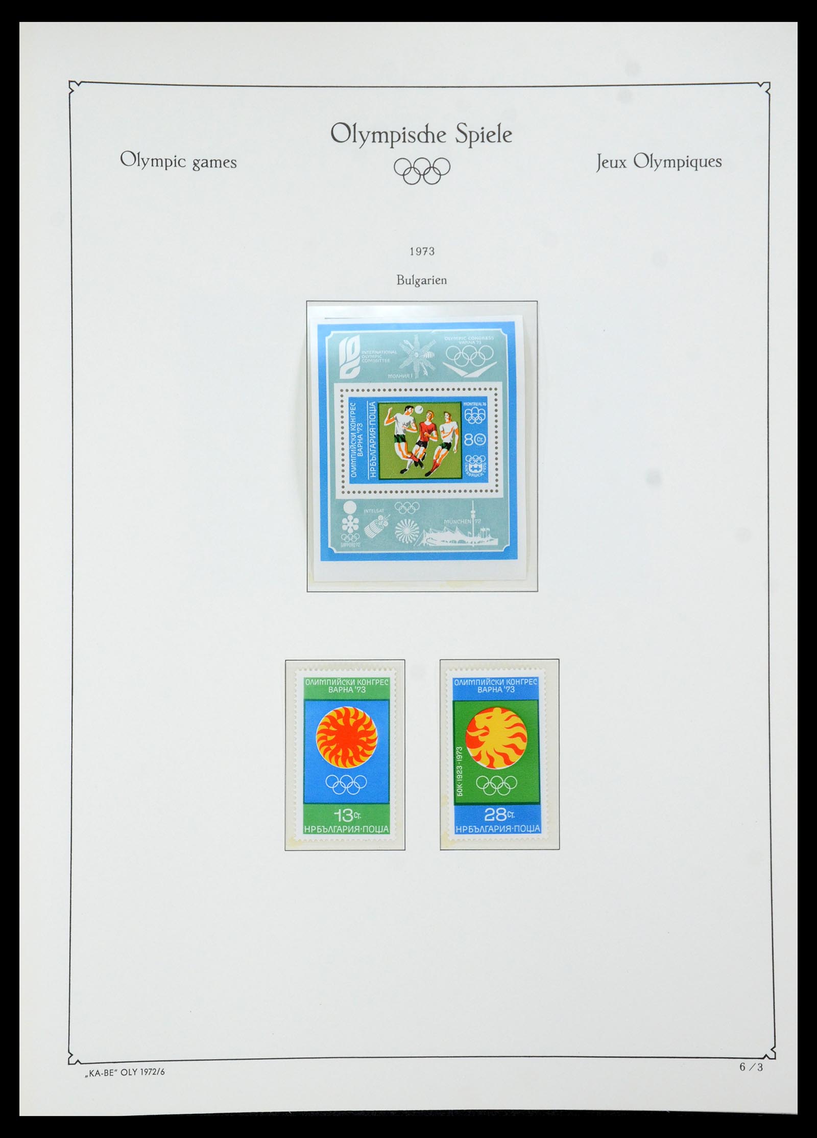35593 062 - Postzegelverzameling 35593 Olympische Spelen 1972.