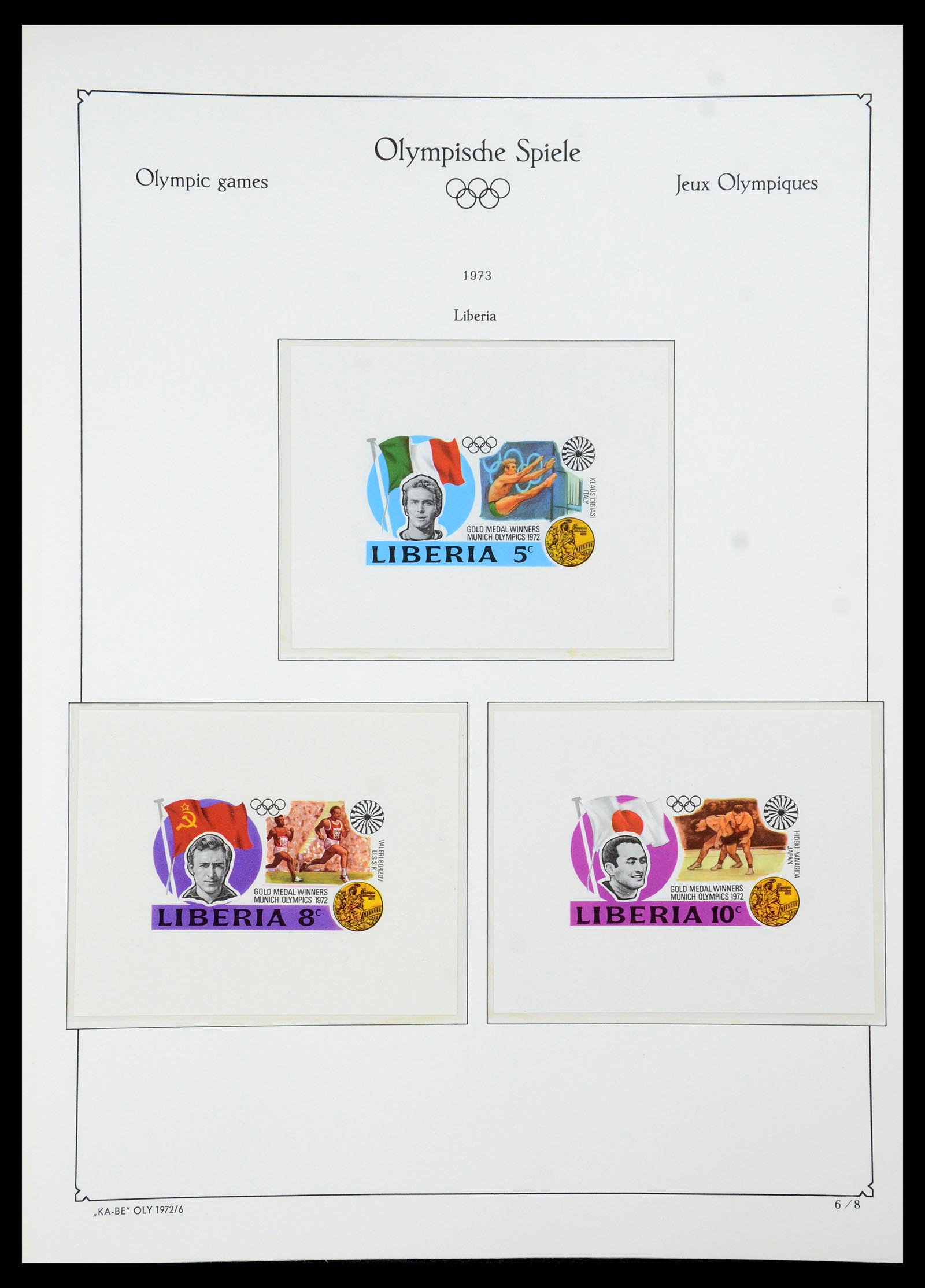 35593 067 - Postzegelverzameling 35593 Olympische Spelen 1972.