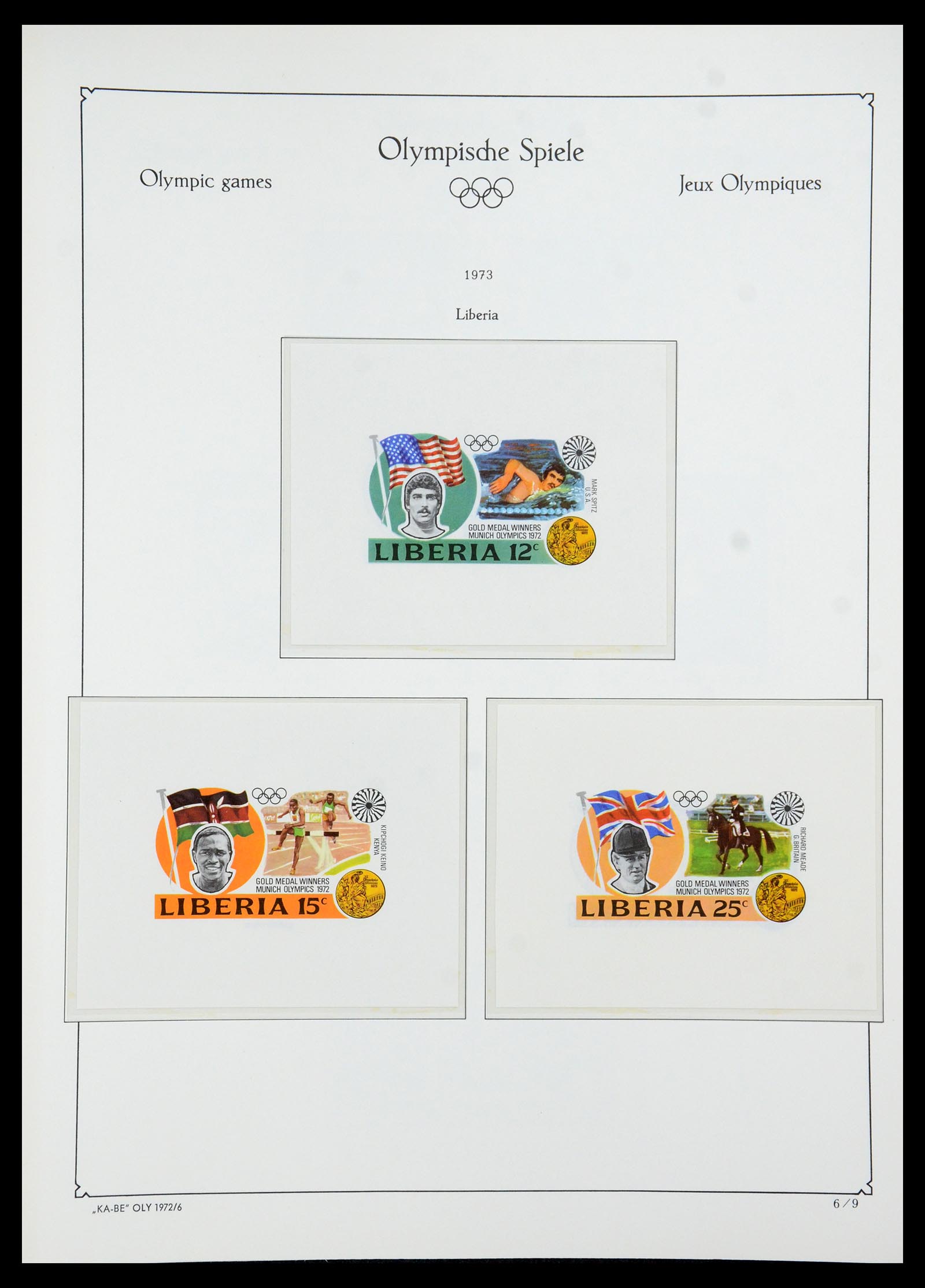 35593 068 - Postzegelverzameling 35593 Olympische Spelen 1972.