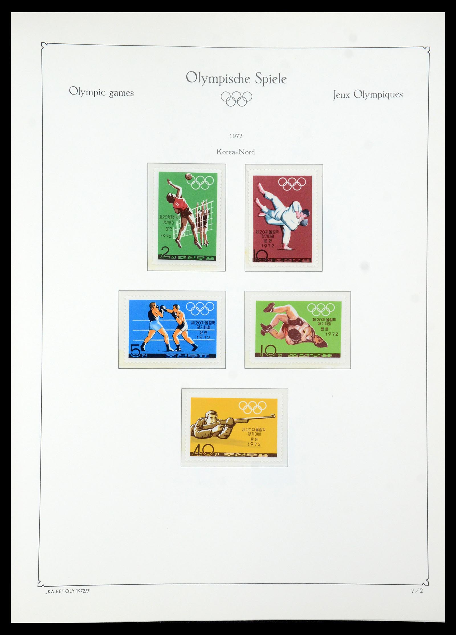 35593 072 - Postzegelverzameling 35593 Olympische Spelen 1972.