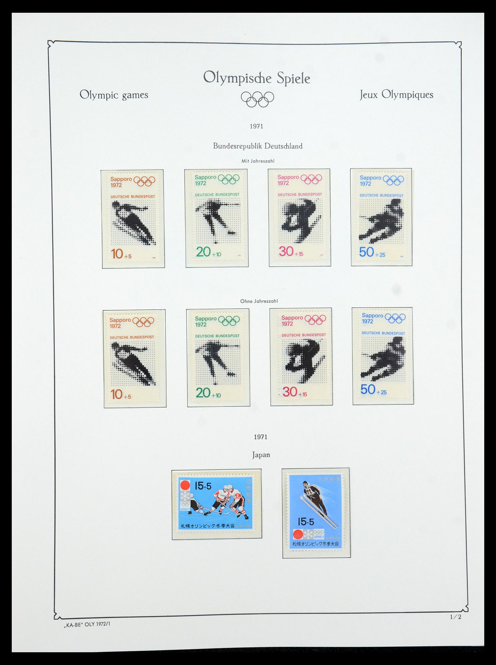 35593 077 - Postzegelverzameling 35593 Olympische Spelen 1972.