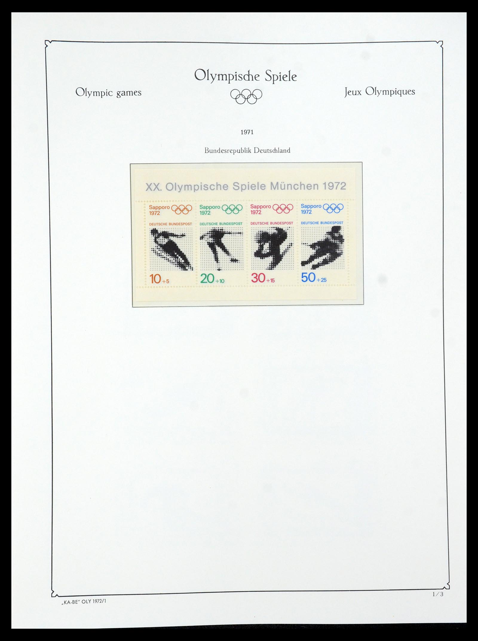35593 078 - Postzegelverzameling 35593 Olympische Spelen 1972.
