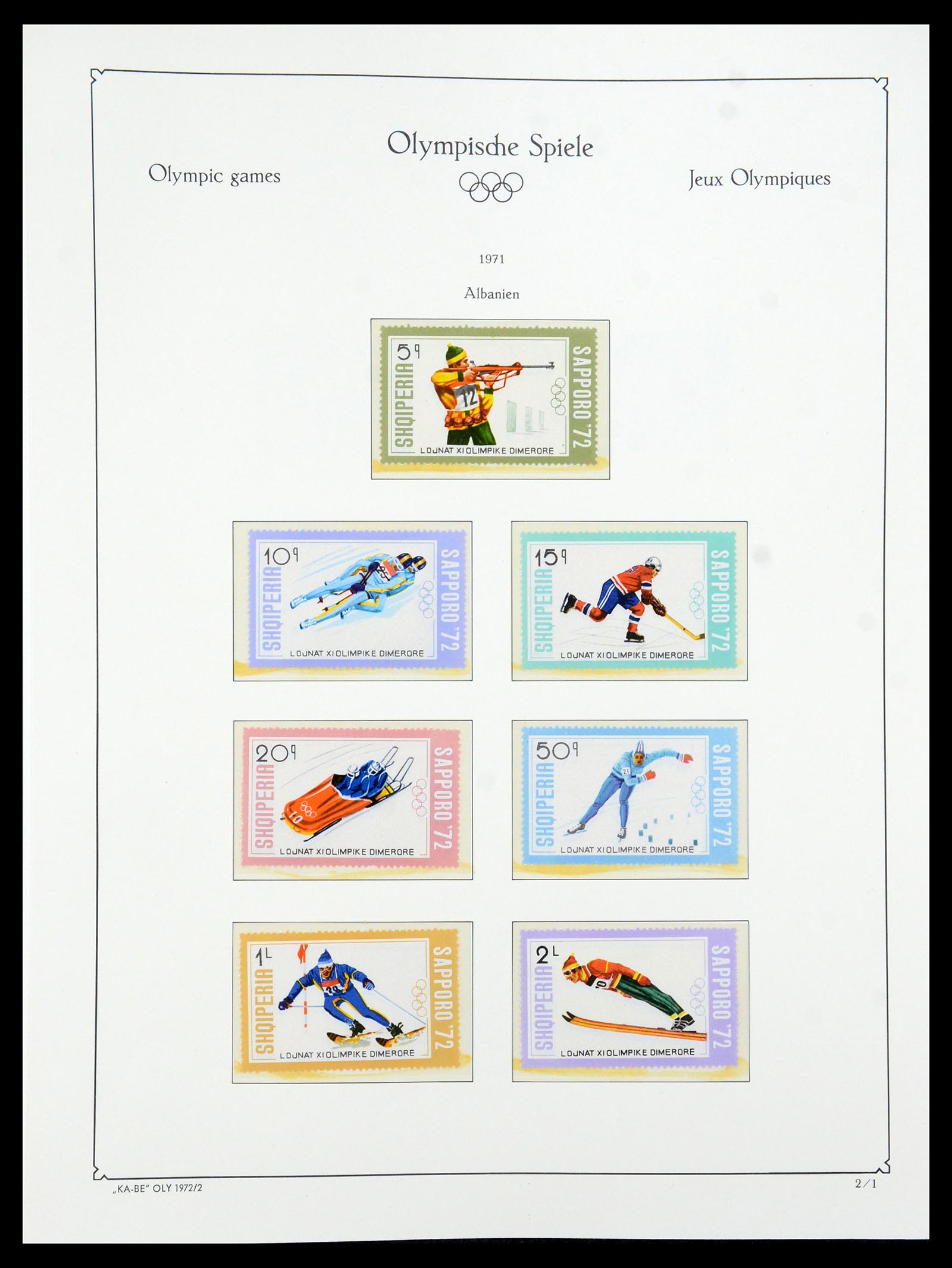 35593 079 - Postzegelverzameling 35593 Olympische Spelen 1972.