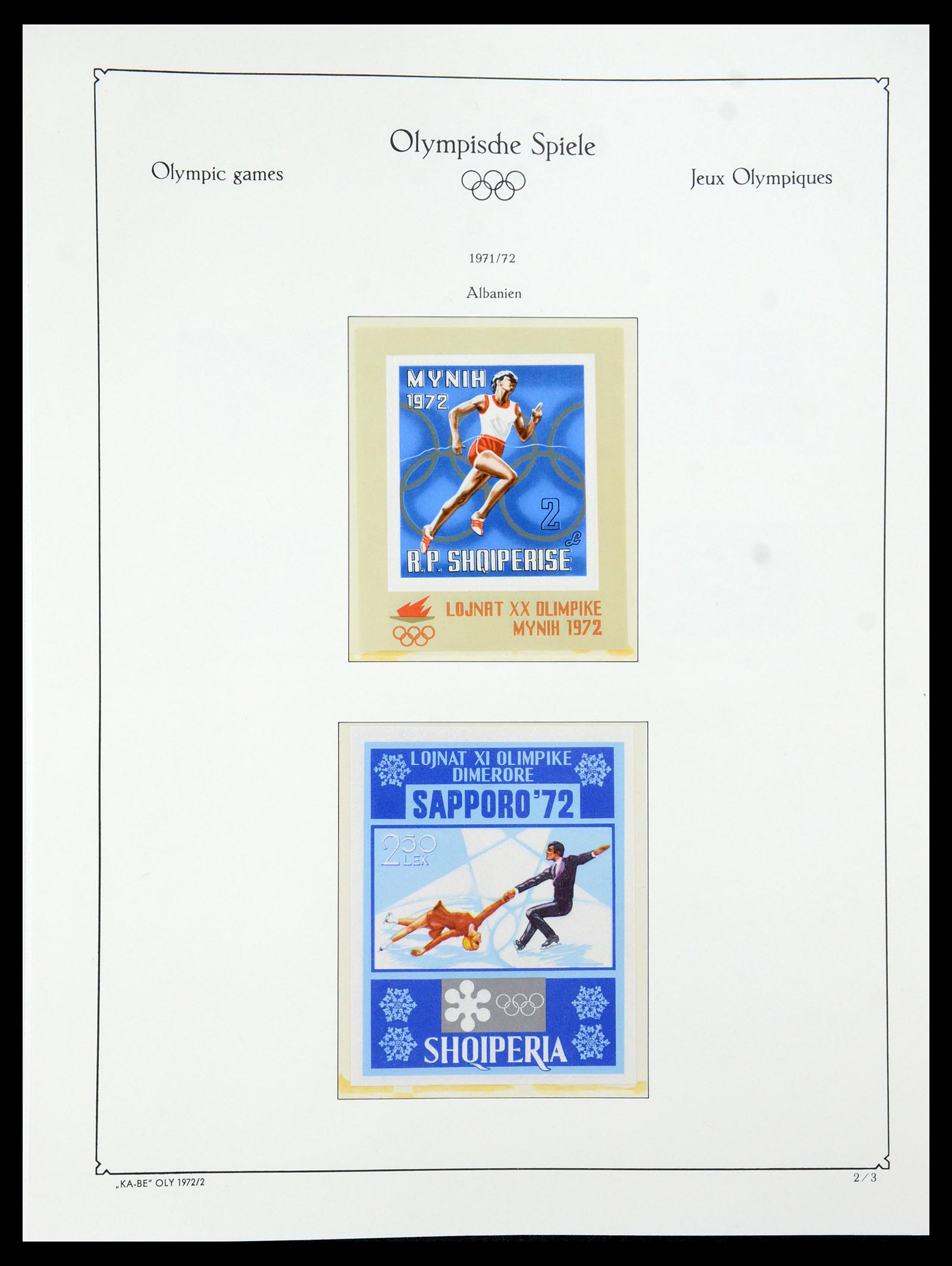 35593 081 - Postzegelverzameling 35593 Olympische Spelen 1972.