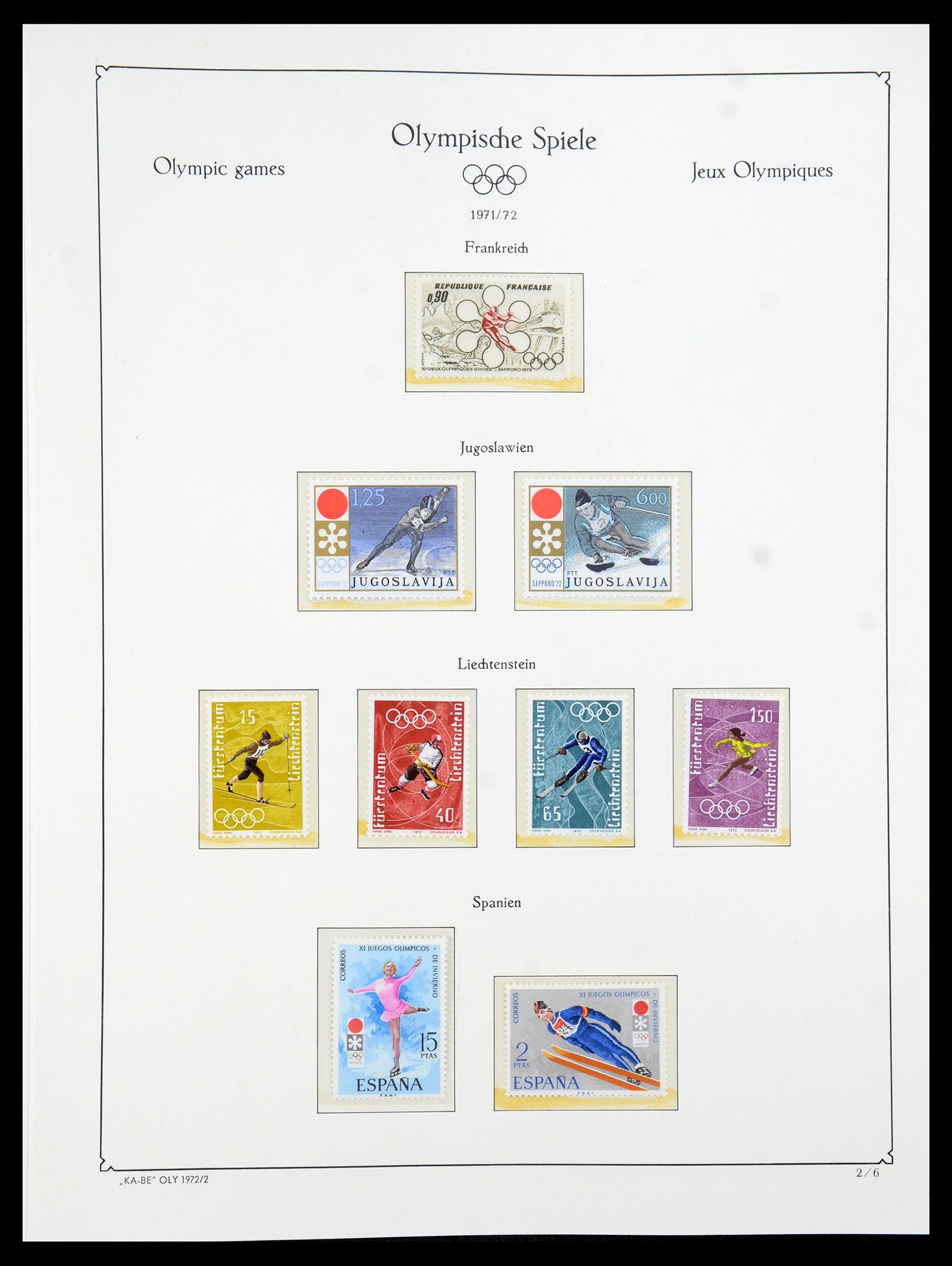35593 085 - Postzegelverzameling 35593 Olympische Spelen 1972.
