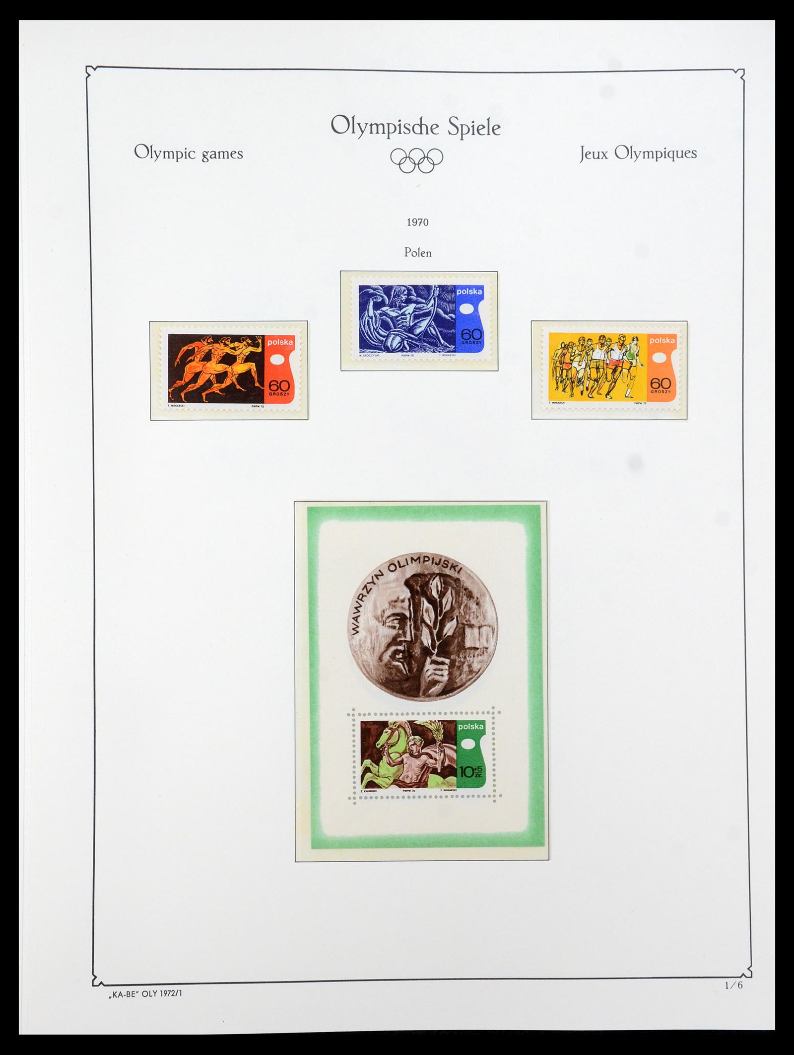 35593 088 - Postzegelverzameling 35593 Olympische Spelen 1972.
