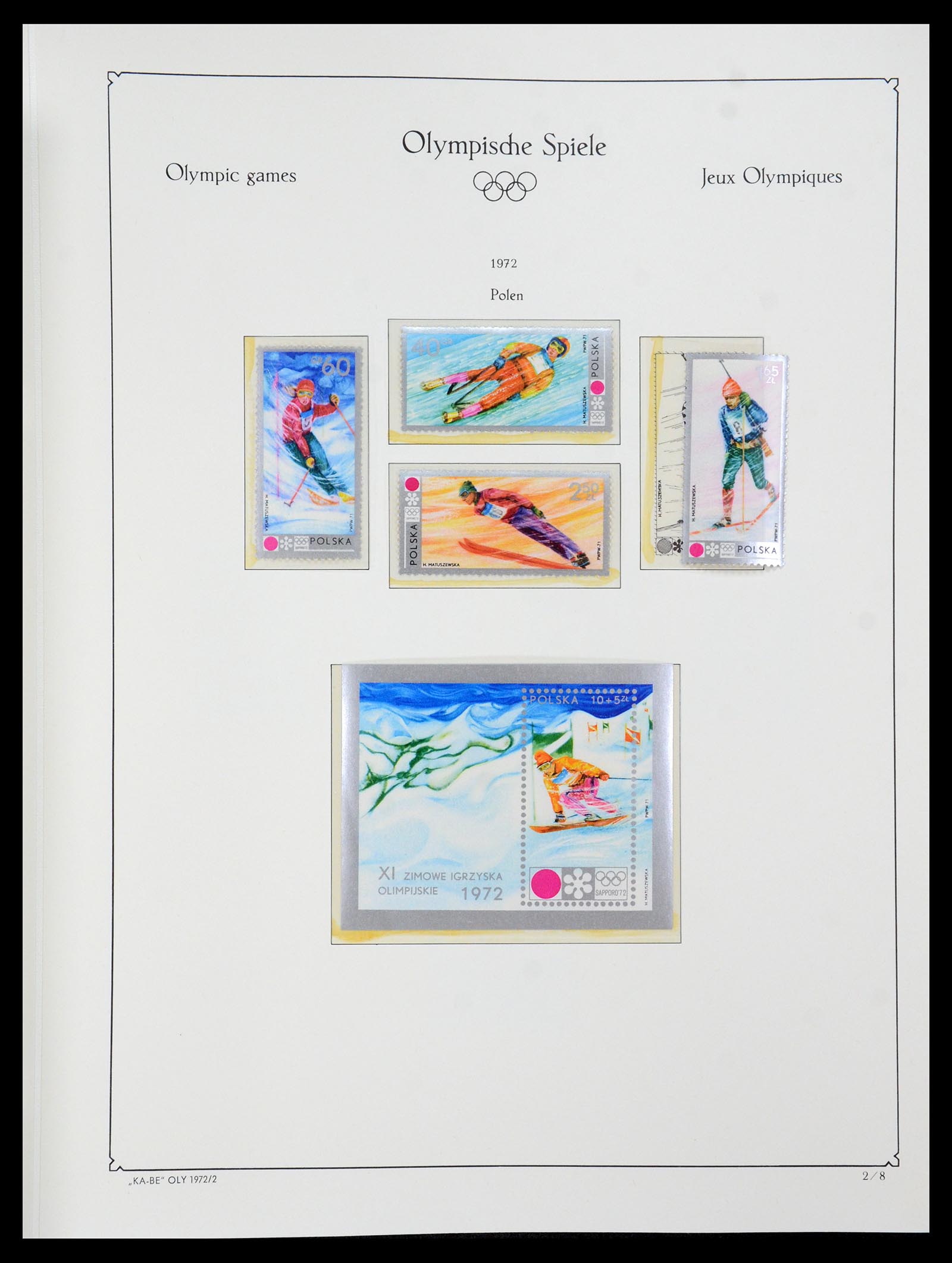 35593 089 - Postzegelverzameling 35593 Olympische Spelen 1972.