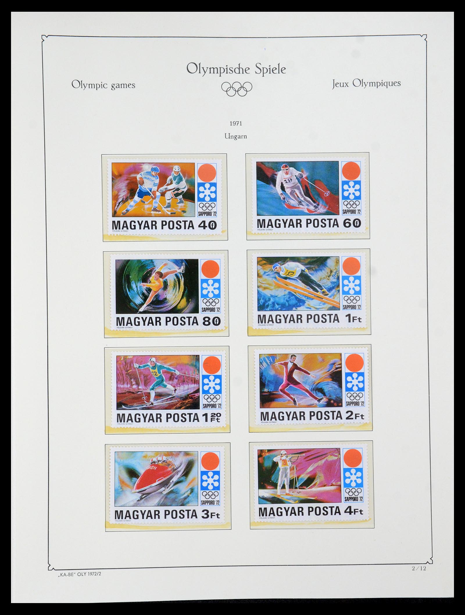 35593 094 - Postzegelverzameling 35593 Olympische Spelen 1972.