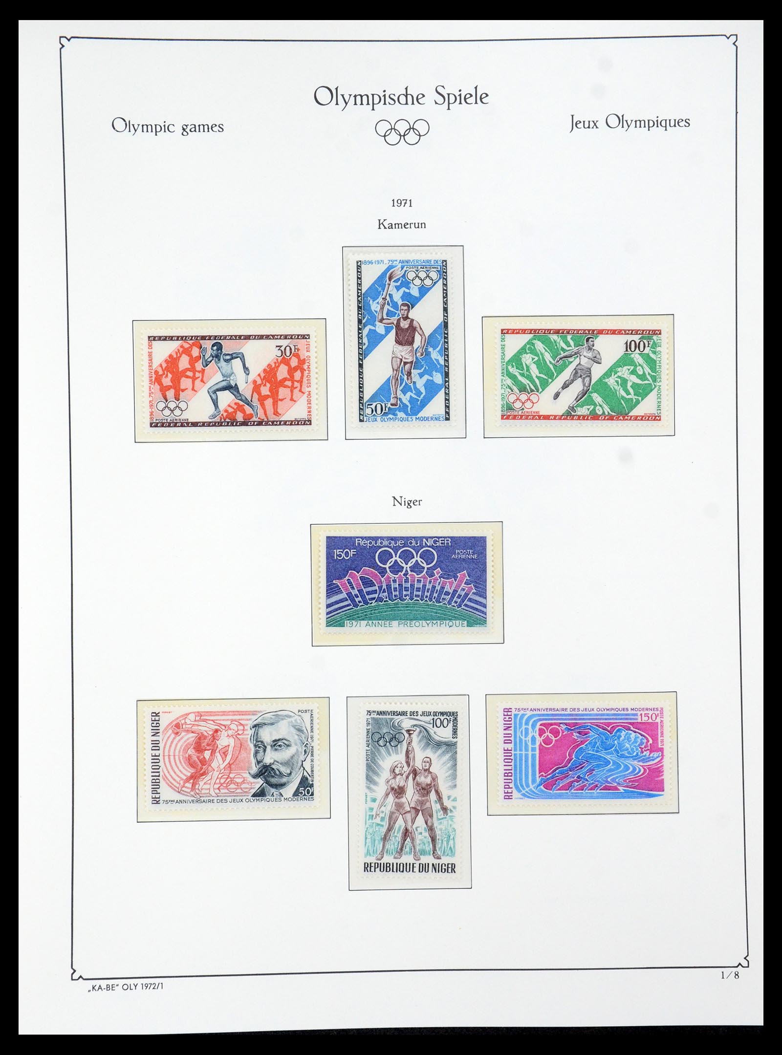 35593 096 - Postzegelverzameling 35593 Olympische Spelen 1972.