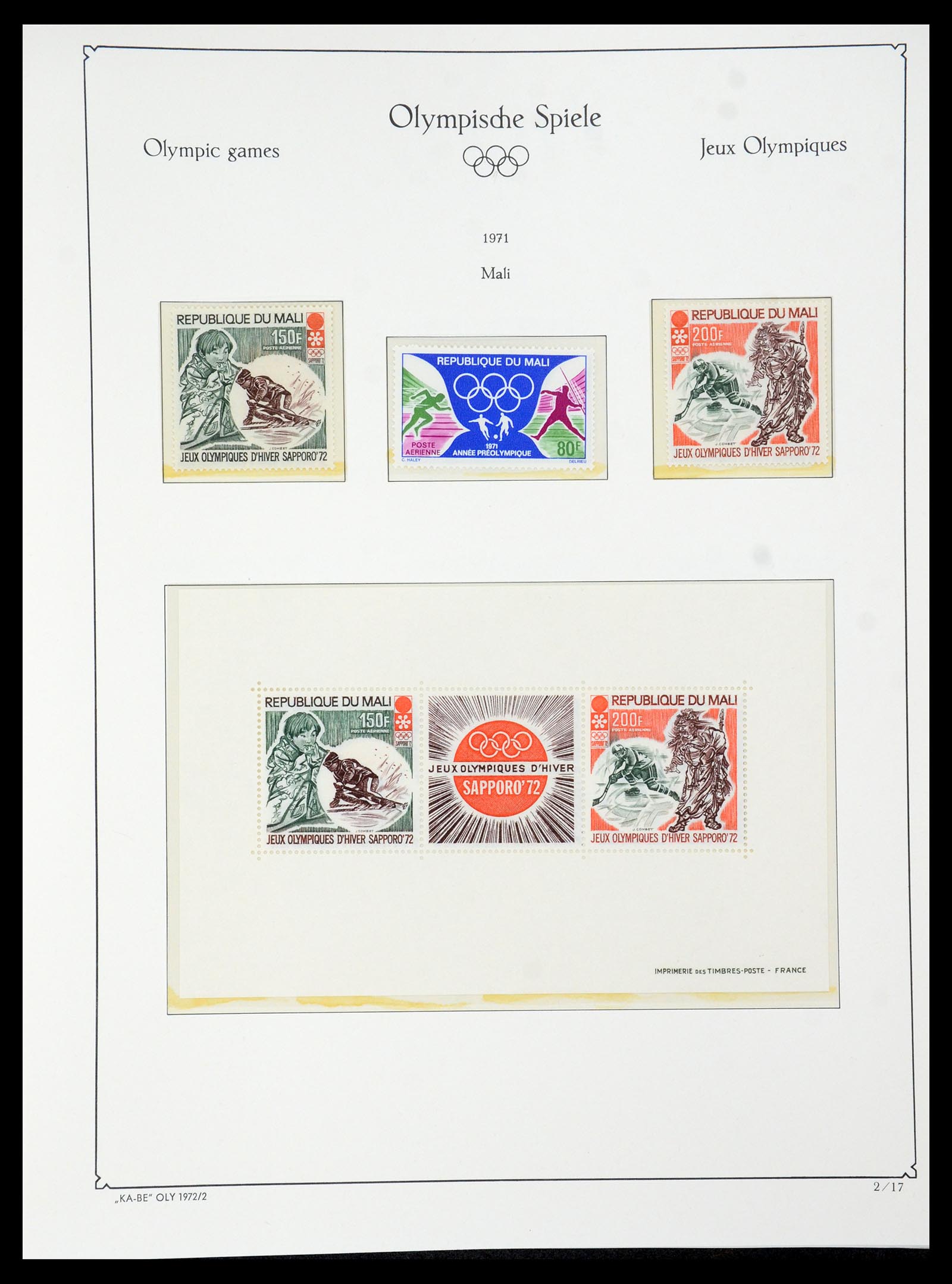 35593 101 - Postzegelverzameling 35593 Olympische Spelen 1972.