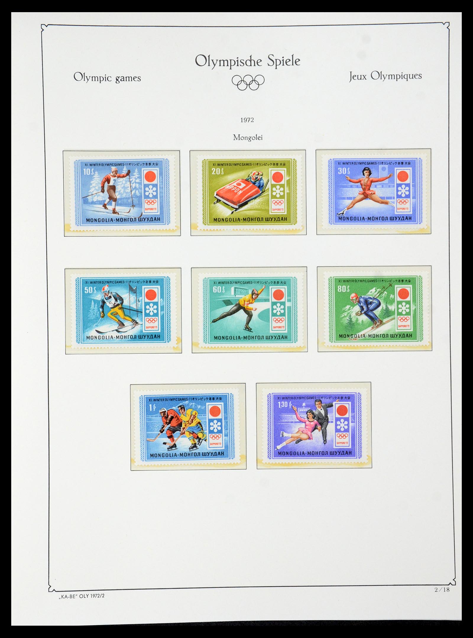 35593 102 - Postzegelverzameling 35593 Olympische Spelen 1972.