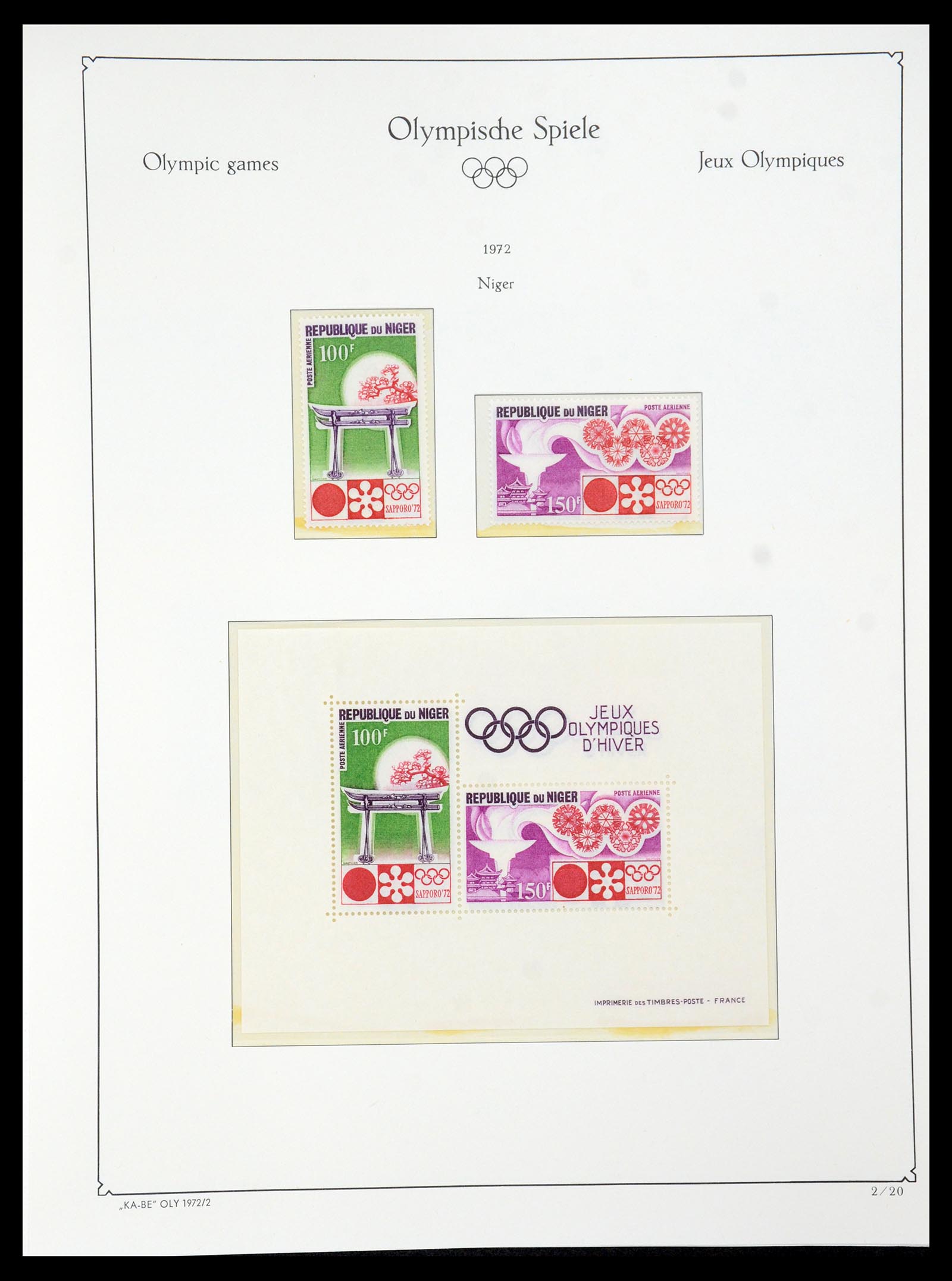 35593 104 - Postzegelverzameling 35593 Olympische Spelen 1972.