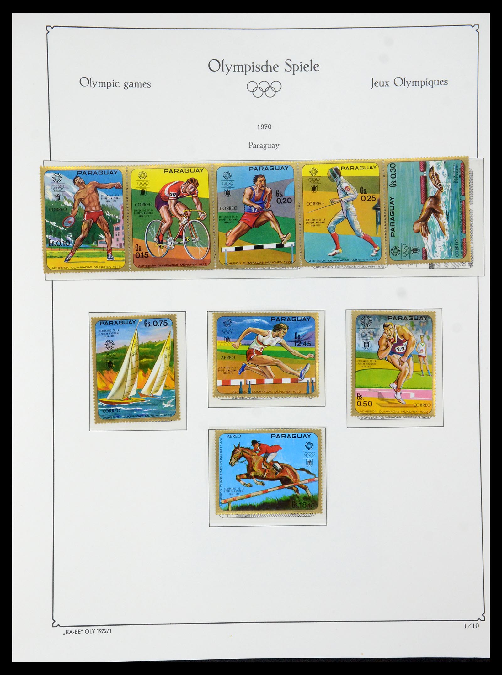 35593 105 - Postzegelverzameling 35593 Olympische Spelen 1972.