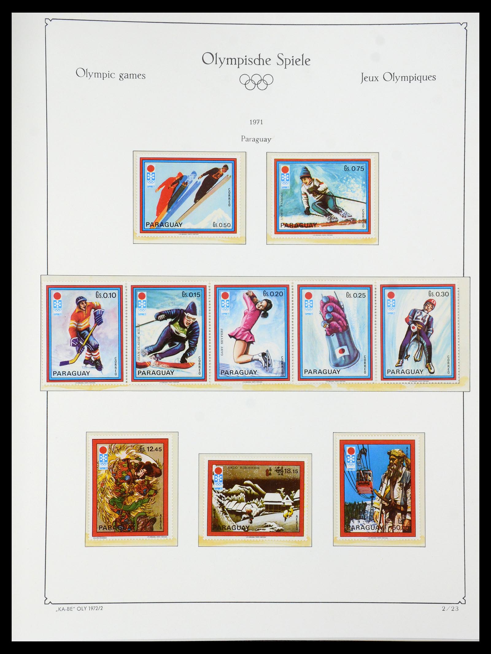 35593 112 - Postzegelverzameling 35593 Olympische Spelen 1972.