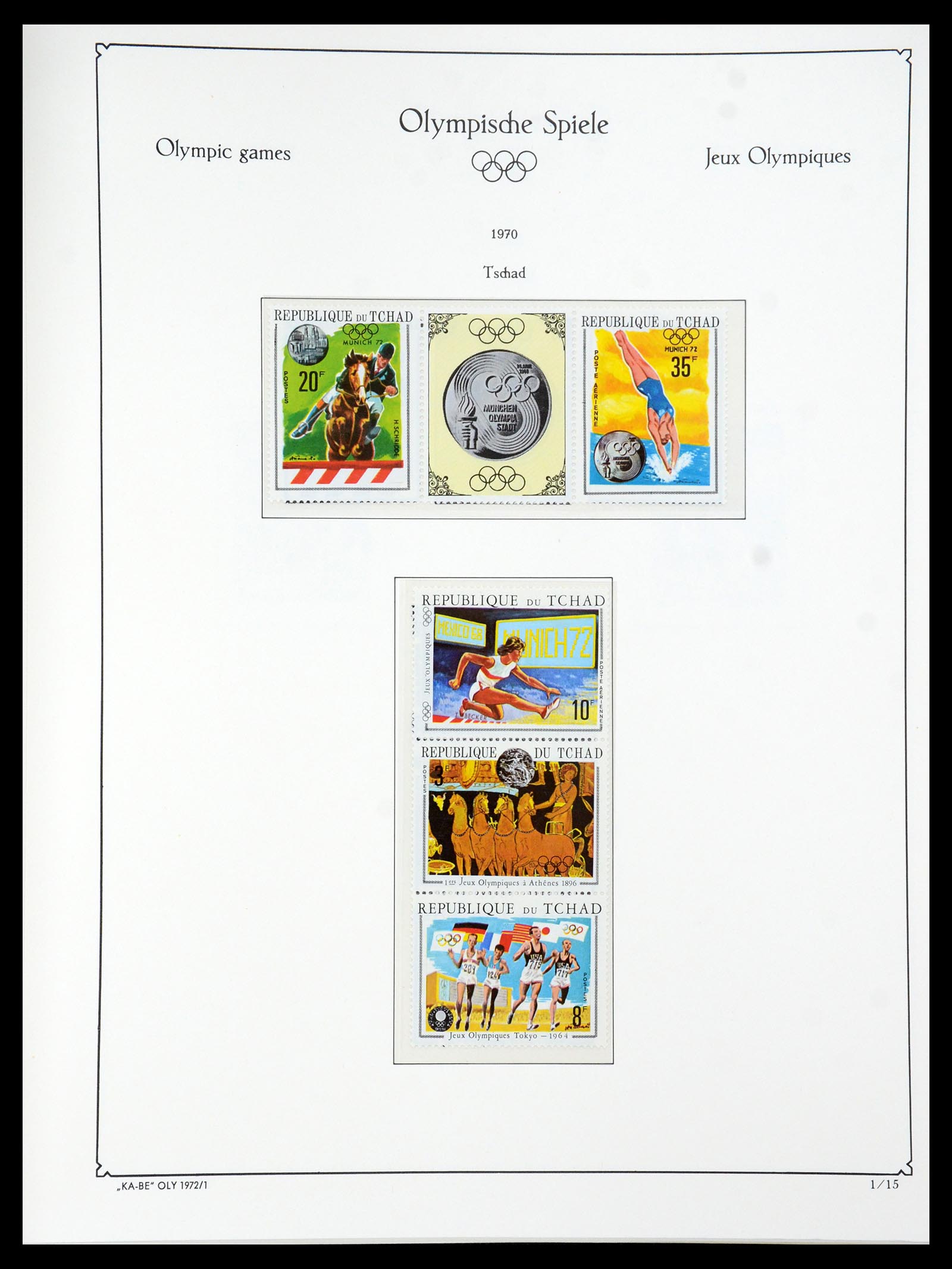 35593 116 - Postzegelverzameling 35593 Olympische Spelen 1972.