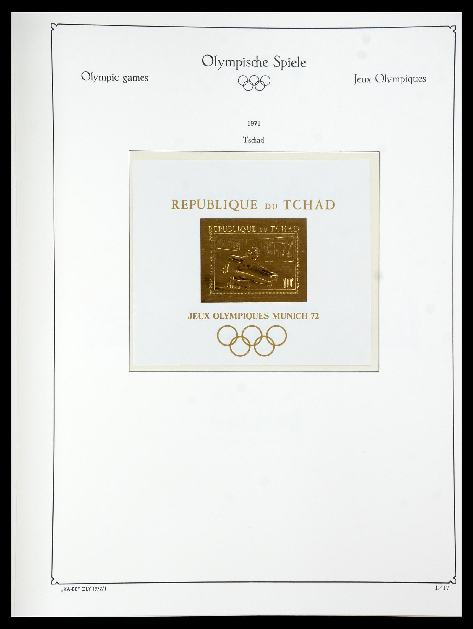 35593 118 - Postzegelverzameling 35593 Olympische Spelen 1972.