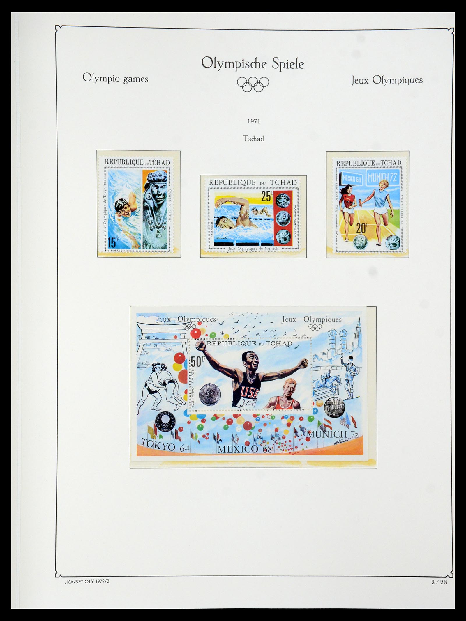 35593 120 - Postzegelverzameling 35593 Olympische Spelen 1972.