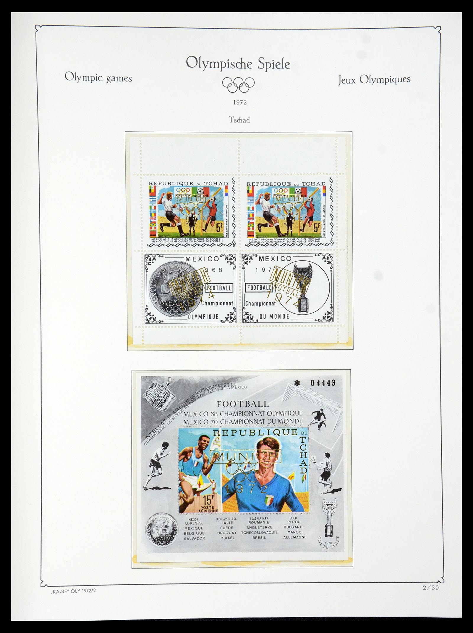 35593 122 - Postzegelverzameling 35593 Olympische Spelen 1972.