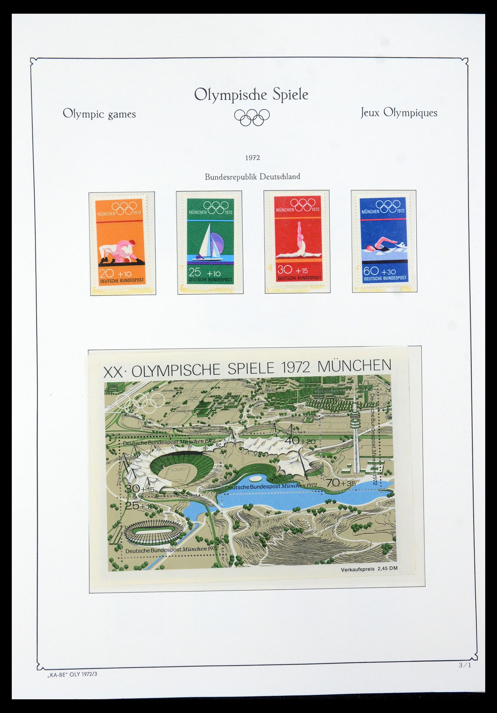 35593 125 - Postzegelverzameling 35593 Olympische Spelen 1972.