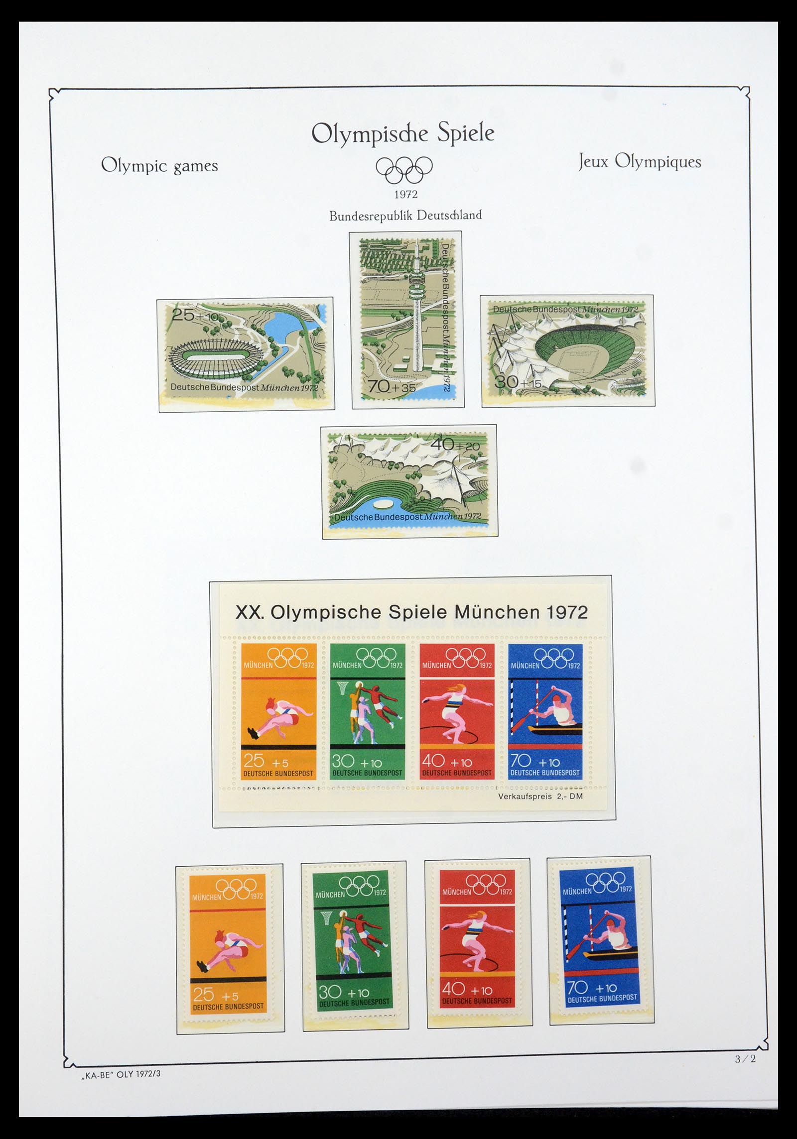 35593 126 - Postzegelverzameling 35593 Olympische Spelen 1972.