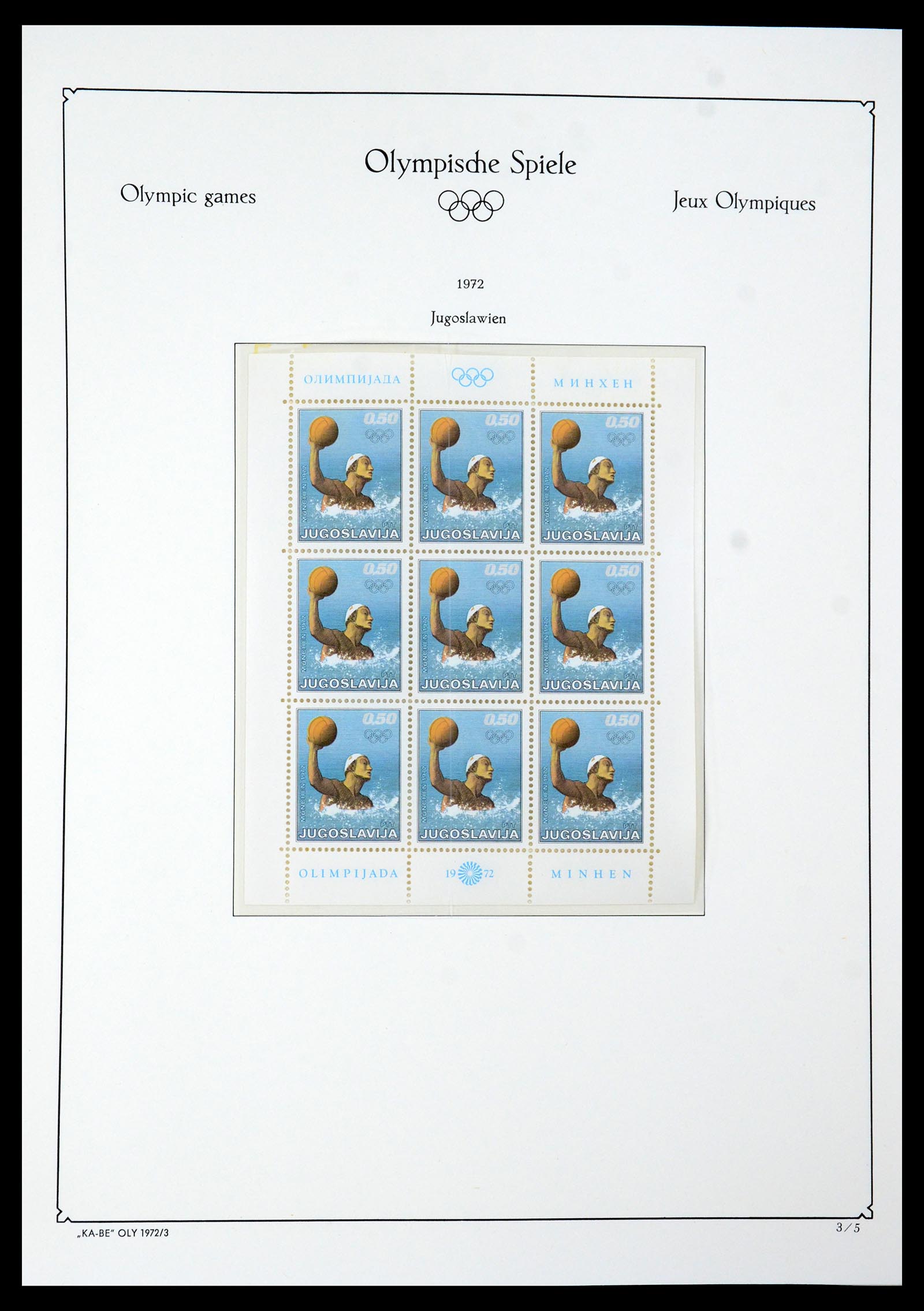 35593 129 - Postzegelverzameling 35593 Olympische Spelen 1972.