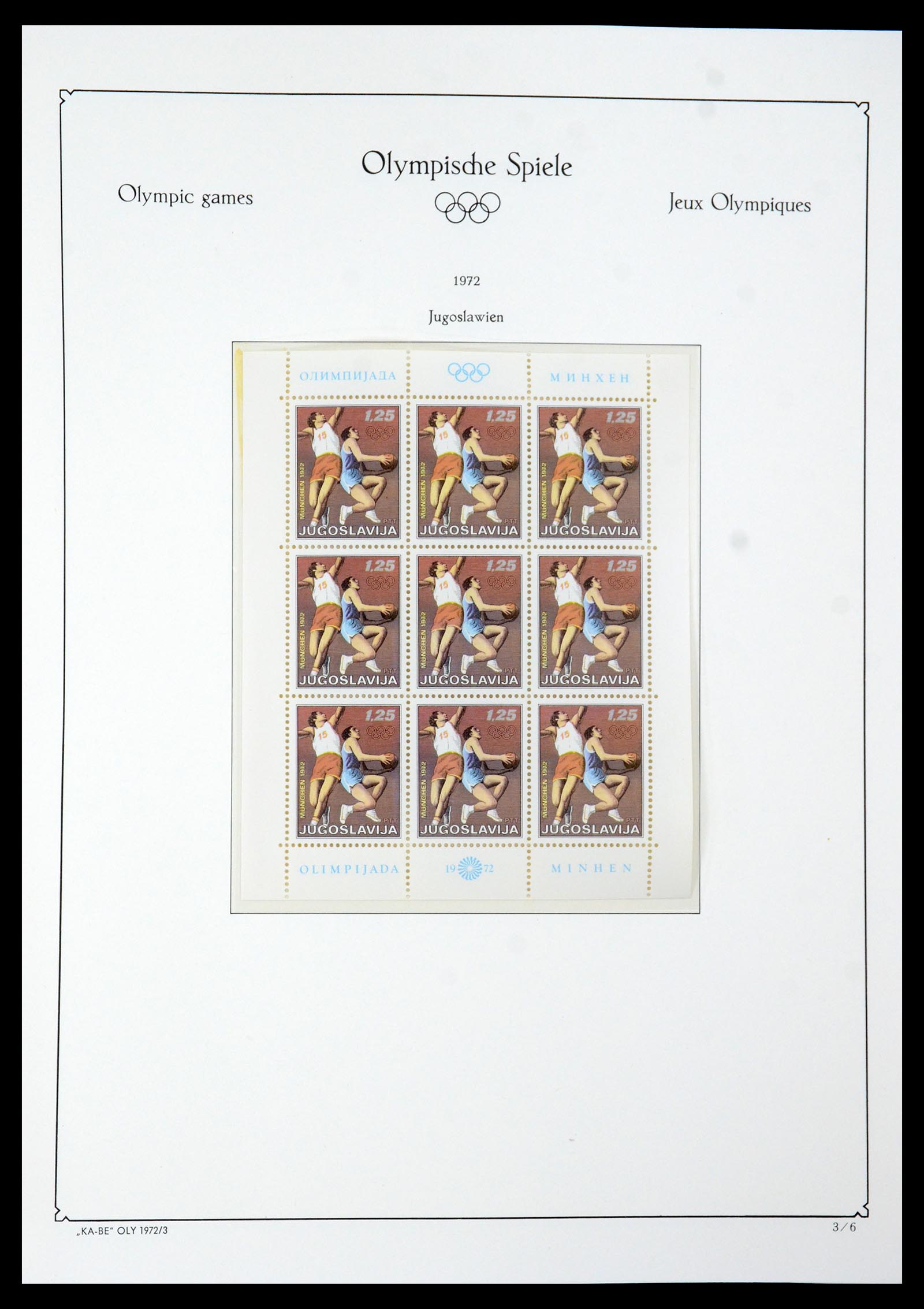 35593 130 - Postzegelverzameling 35593 Olympische Spelen 1972.