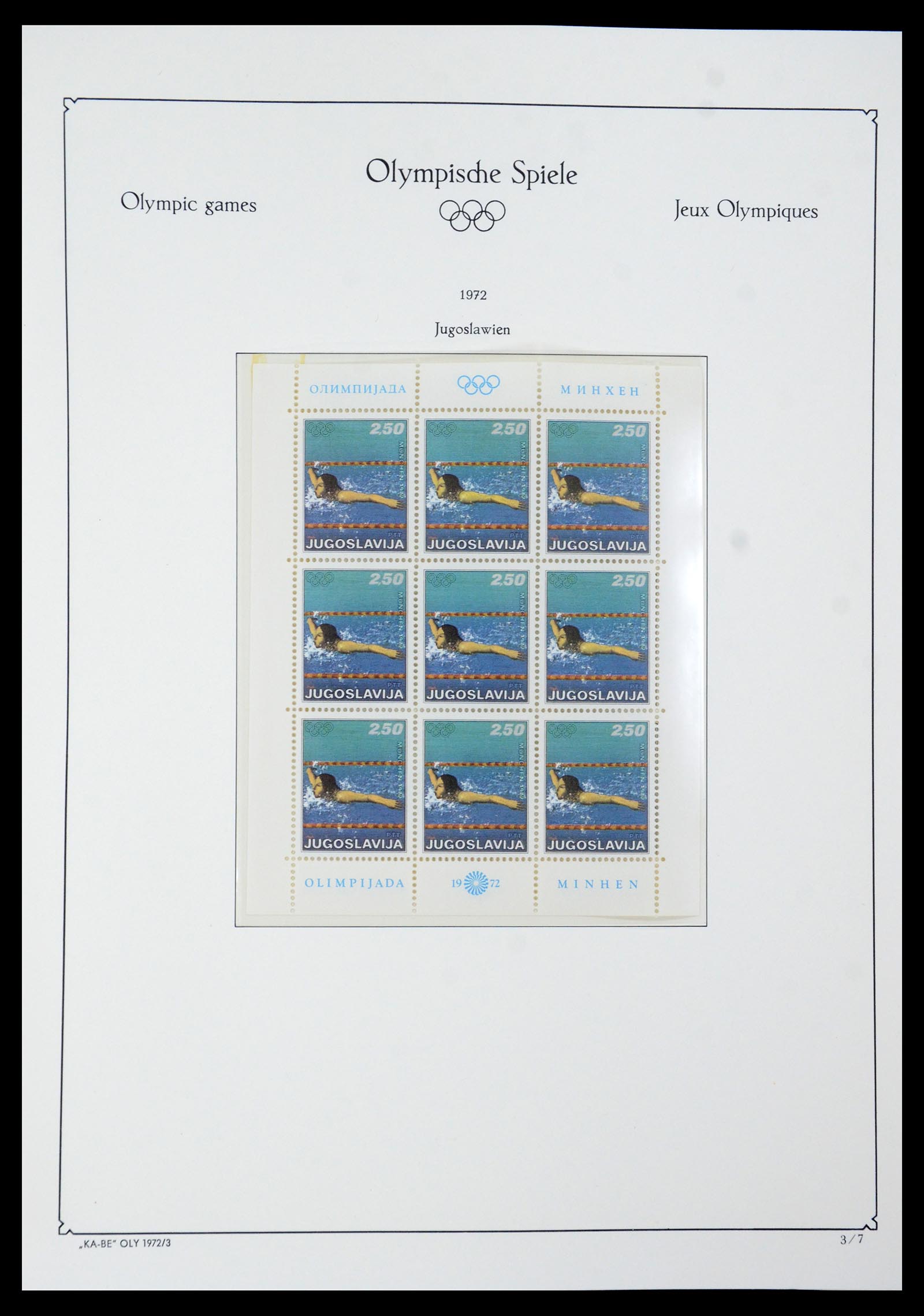 35593 131 - Postzegelverzameling 35593 Olympische Spelen 1972.