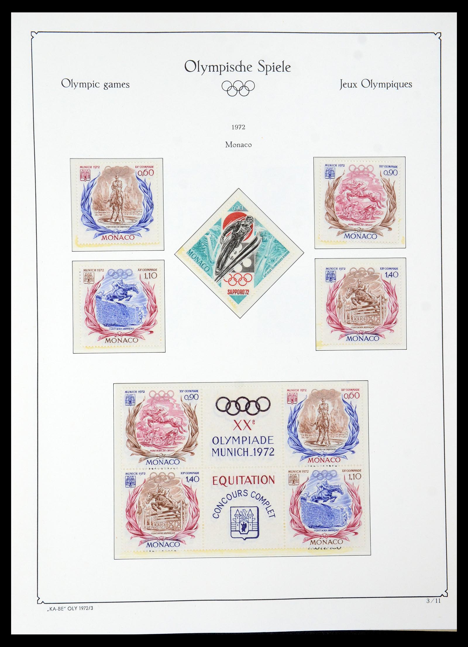 35593 135 - Postzegelverzameling 35593 Olympische Spelen 1972.