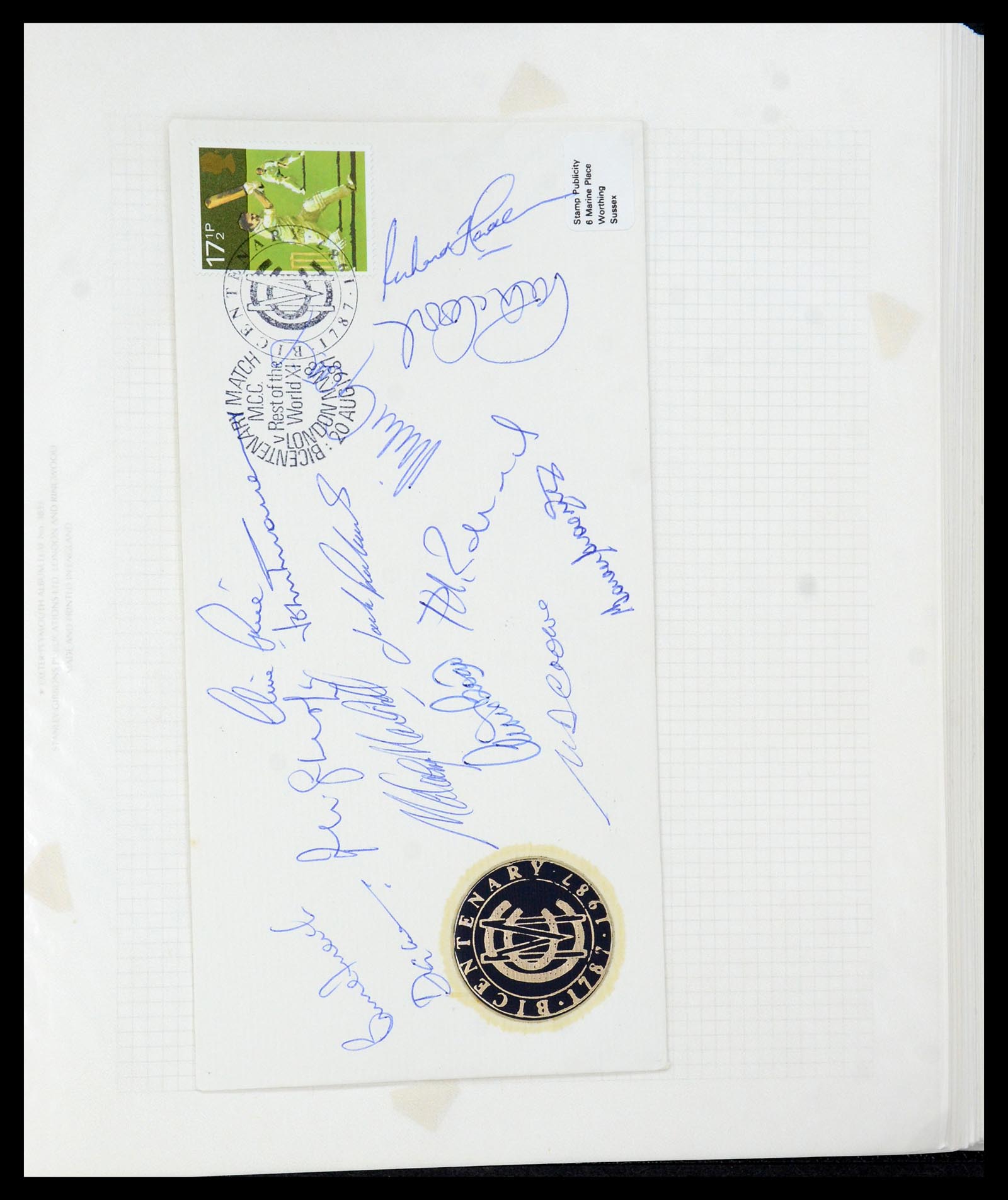 35594 037 - Postzegelverzameling 35594 Motief Cricket 1962-1996.