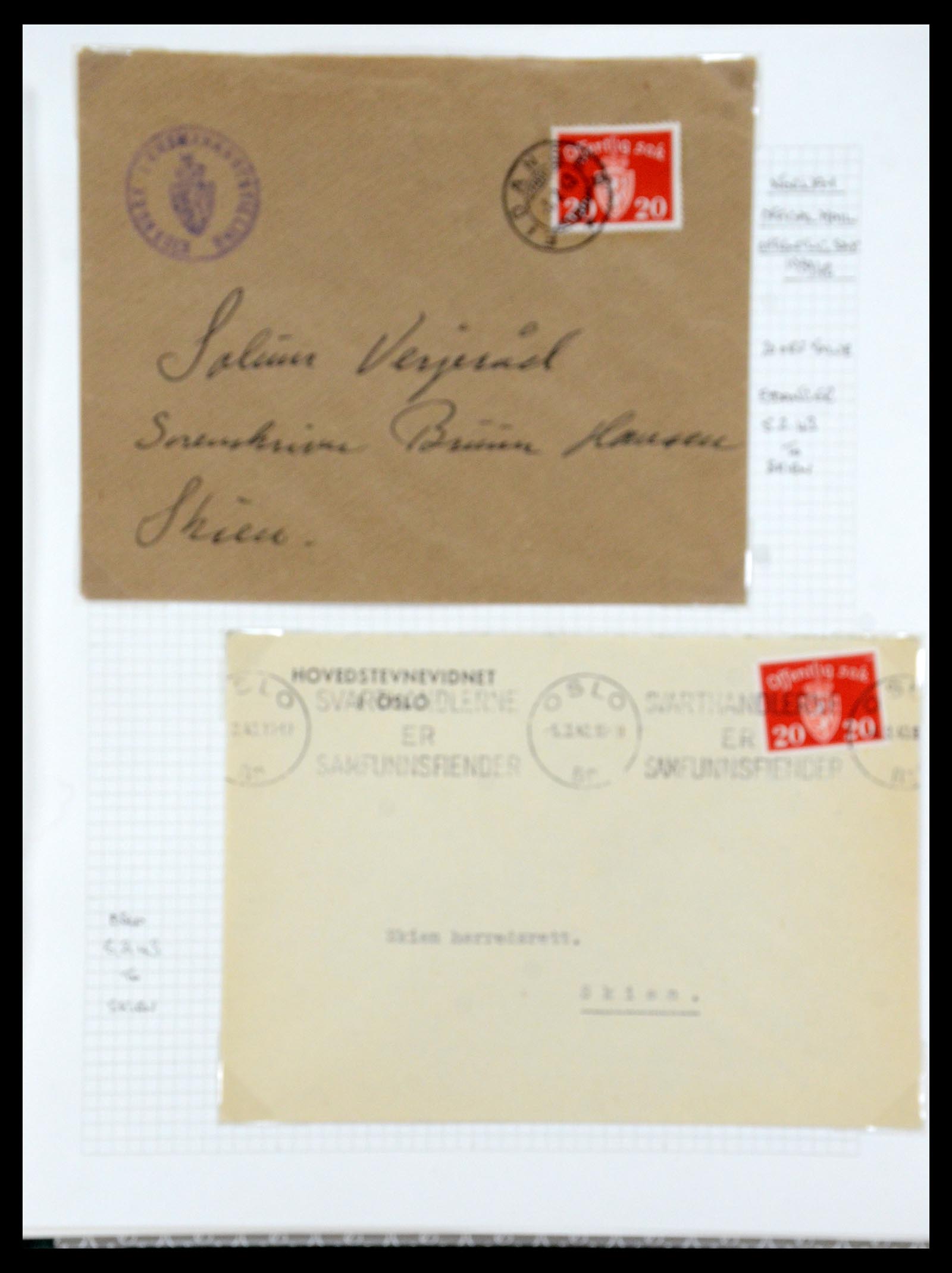 35667 137 - Postzegelverzameling 35667 Noorwegen dienst 1849-1982.