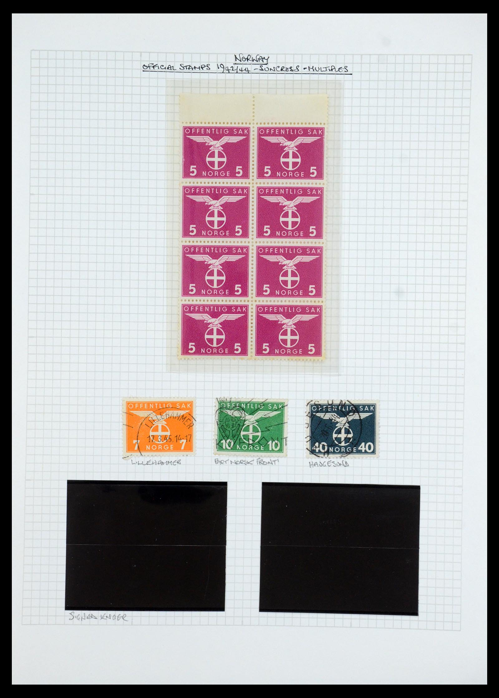 35667 149 - Postzegelverzameling 35667 Noorwegen dienst 1849-1982.