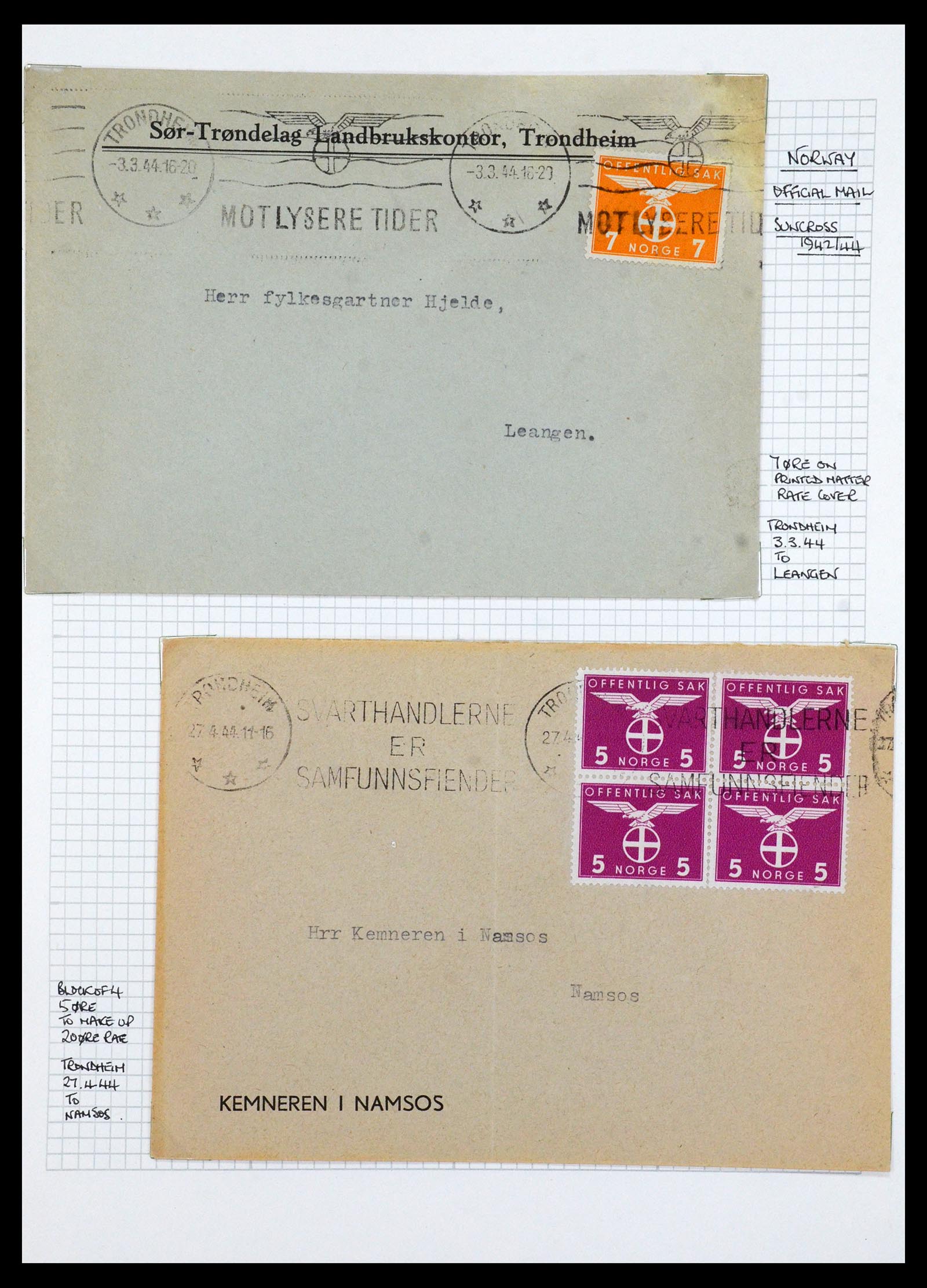 35667 150 - Postzegelverzameling 35667 Noorwegen dienst 1849-1982.