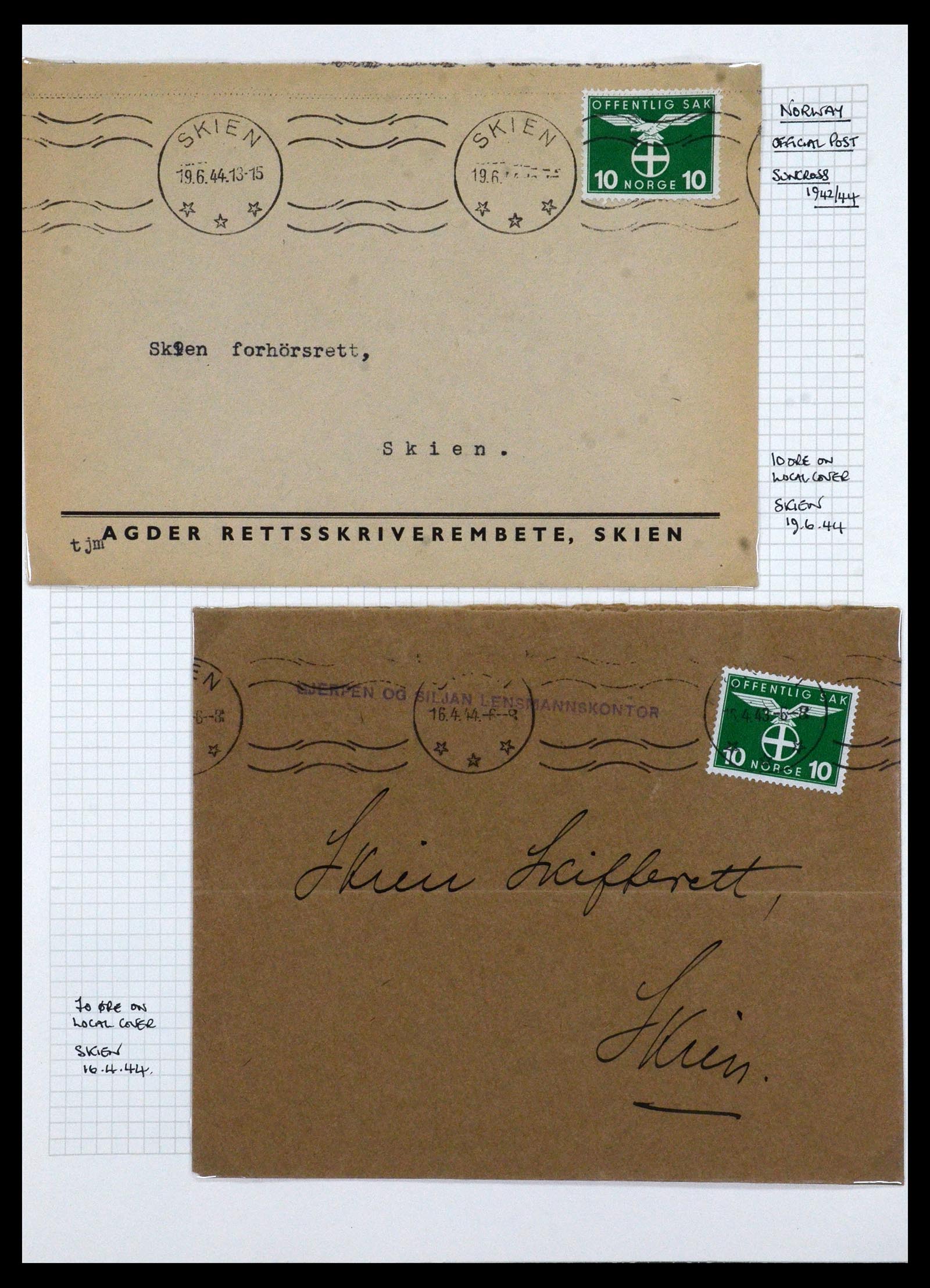 35667 151 - Postzegelverzameling 35667 Noorwegen dienst 1849-1982.