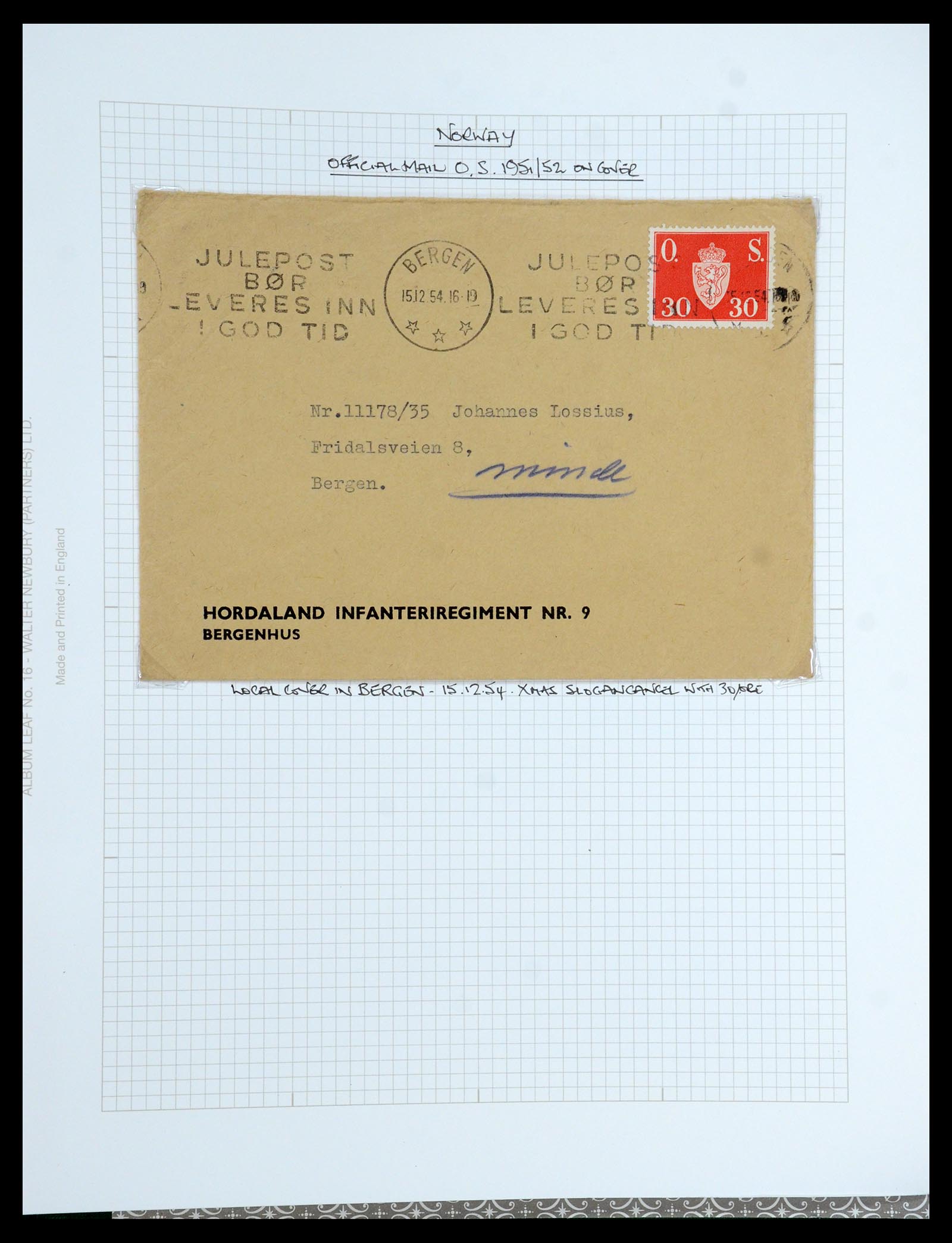 35667 184 - Postzegelverzameling 35667 Noorwegen dienst 1849-1982.