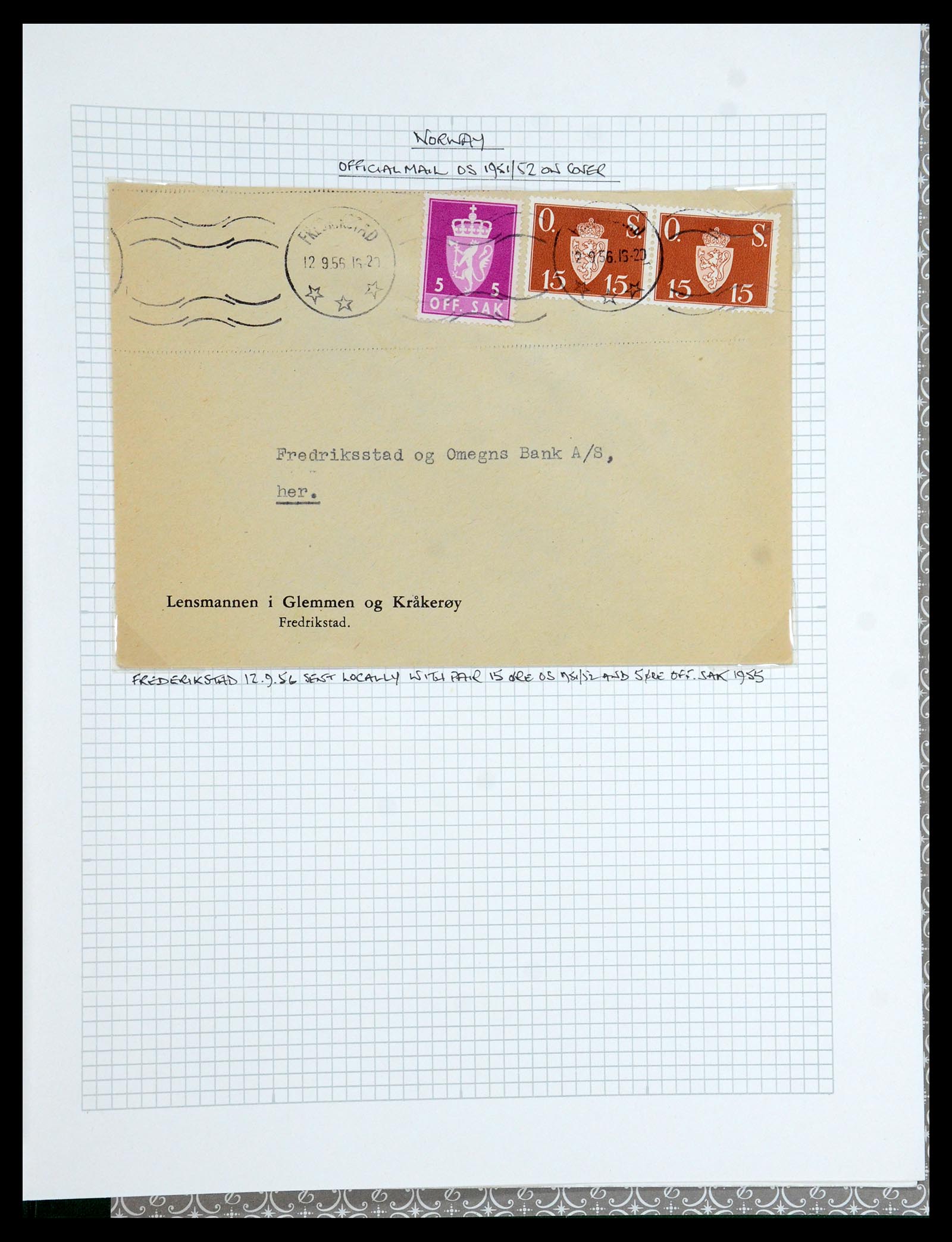 35667 187 - Postzegelverzameling 35667 Noorwegen dienst 1849-1982.